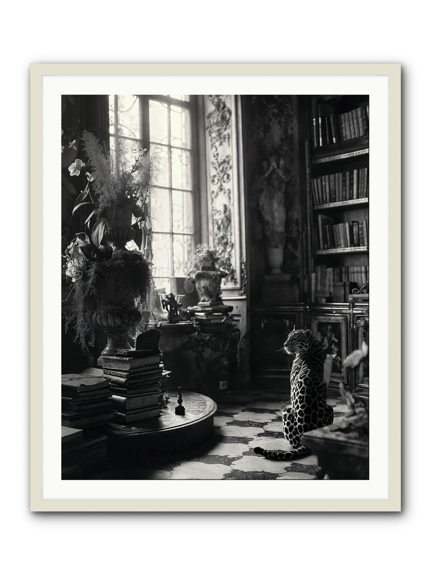 Jasper -- Framed Print - White 32x40
