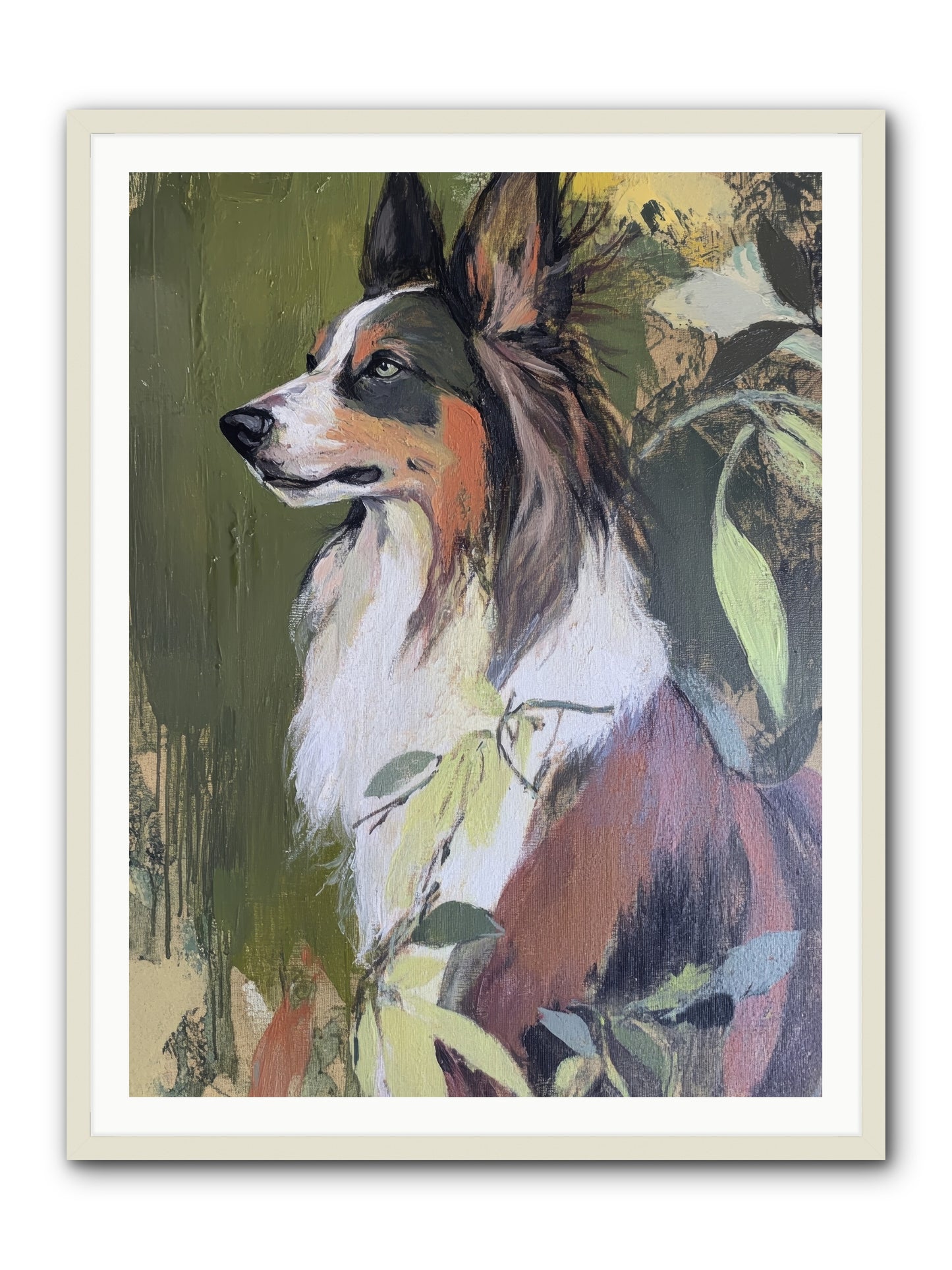Jasper -- Framed Print - White 36x48