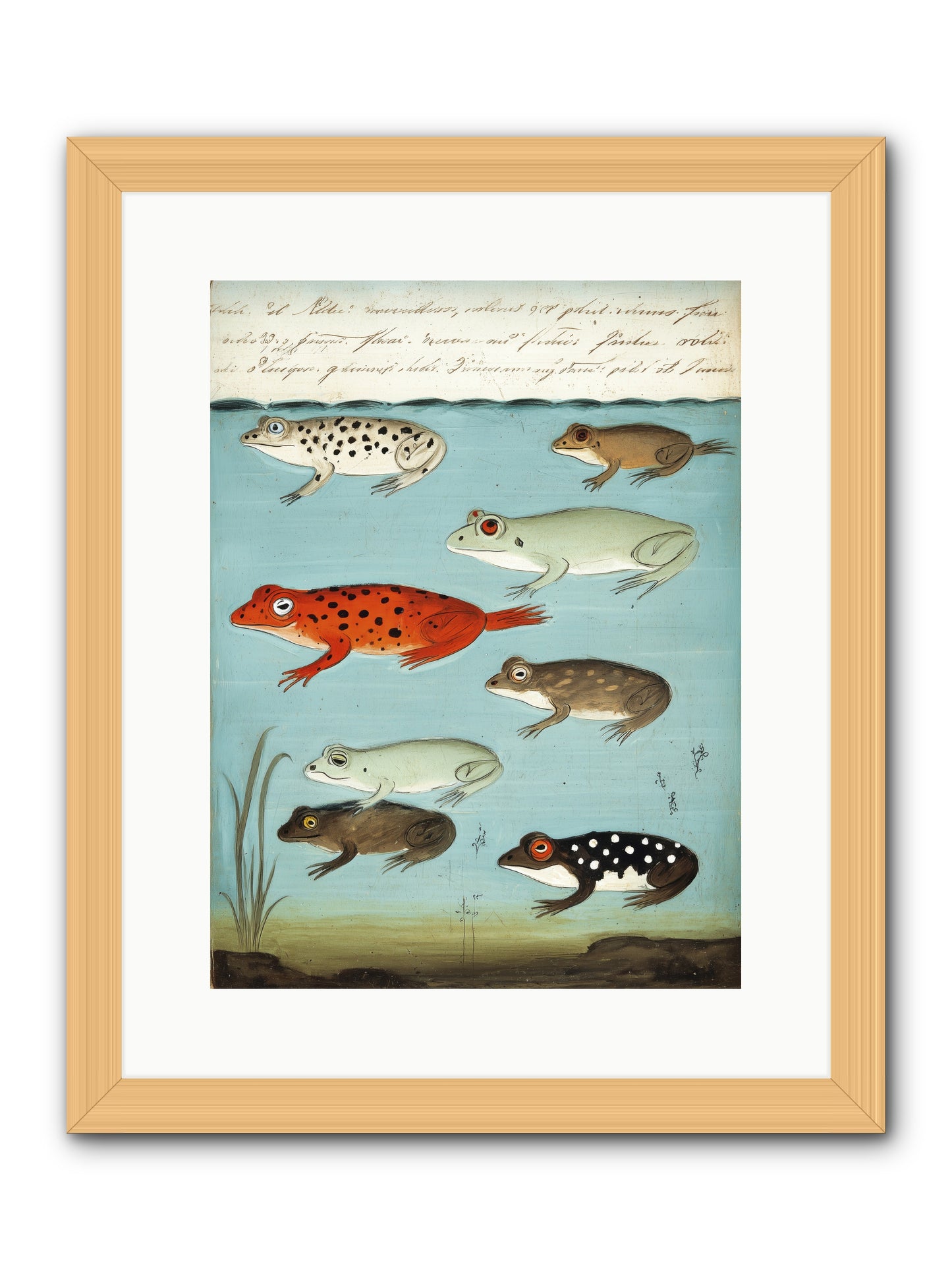 Jeweled Gathering -- Framed Print - Natural 12x16