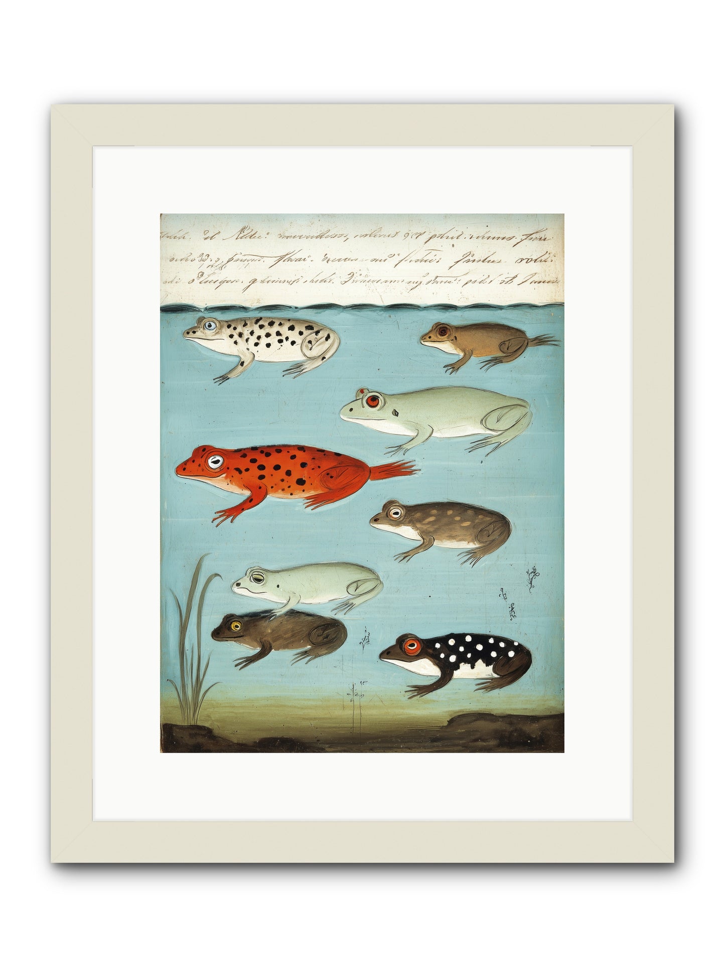 Jeweled Gathering -- Framed Print - White 12x16