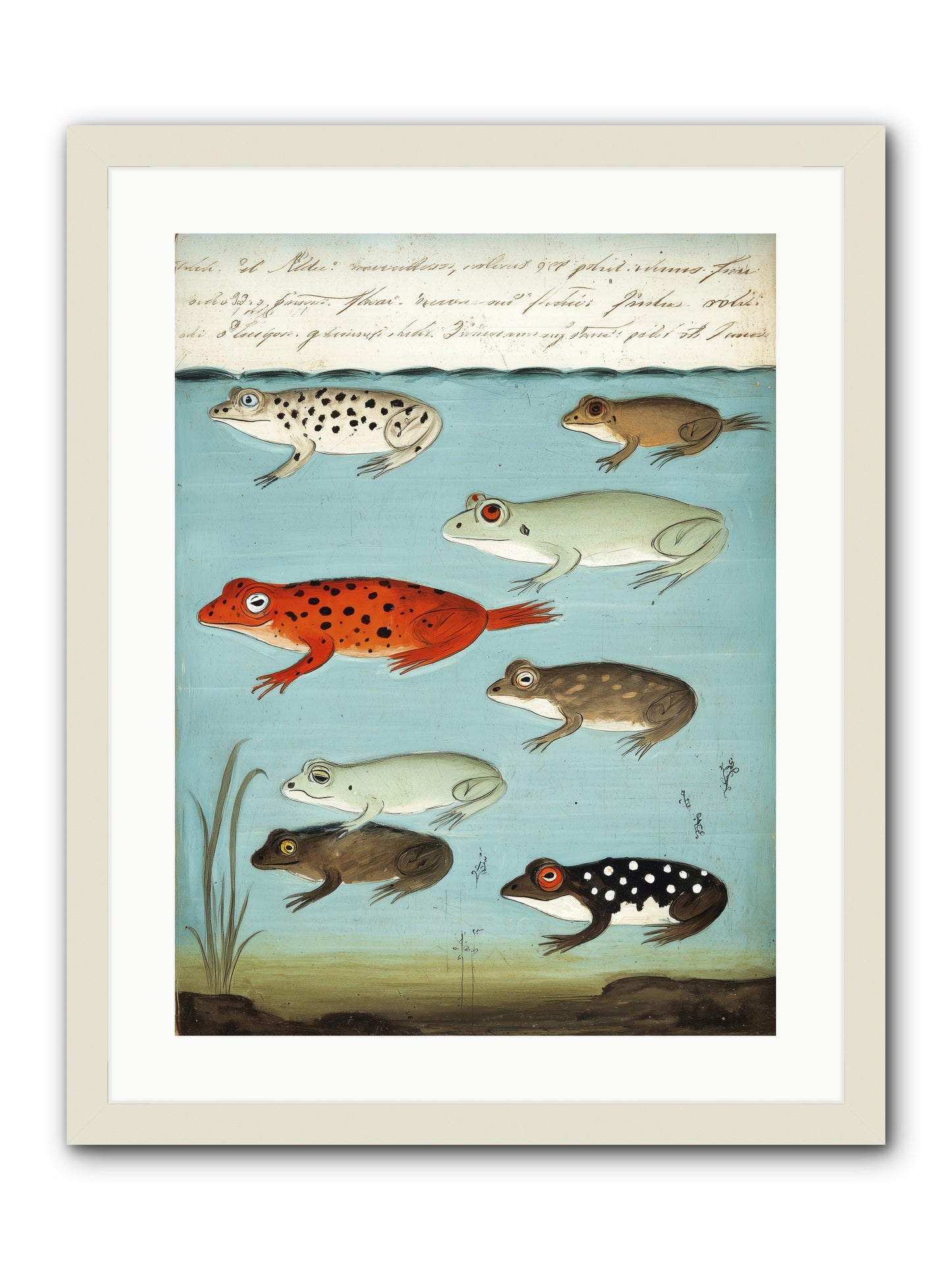 Jeweled Gathering -- Framed Print - White 18x24