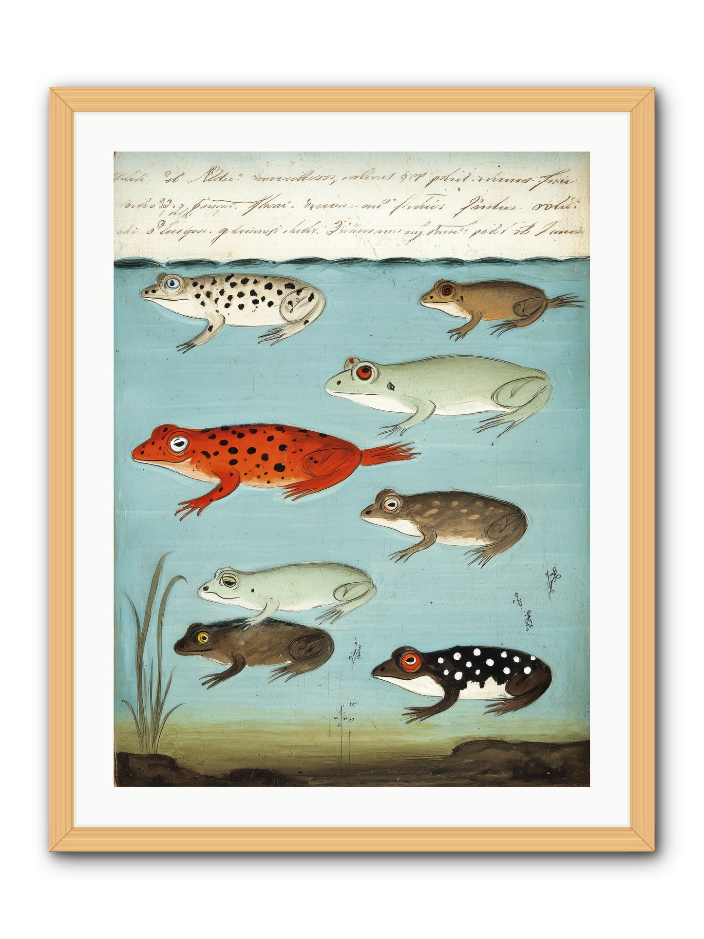 Jeweled Gathering -- Framed Print - Natural 24x32