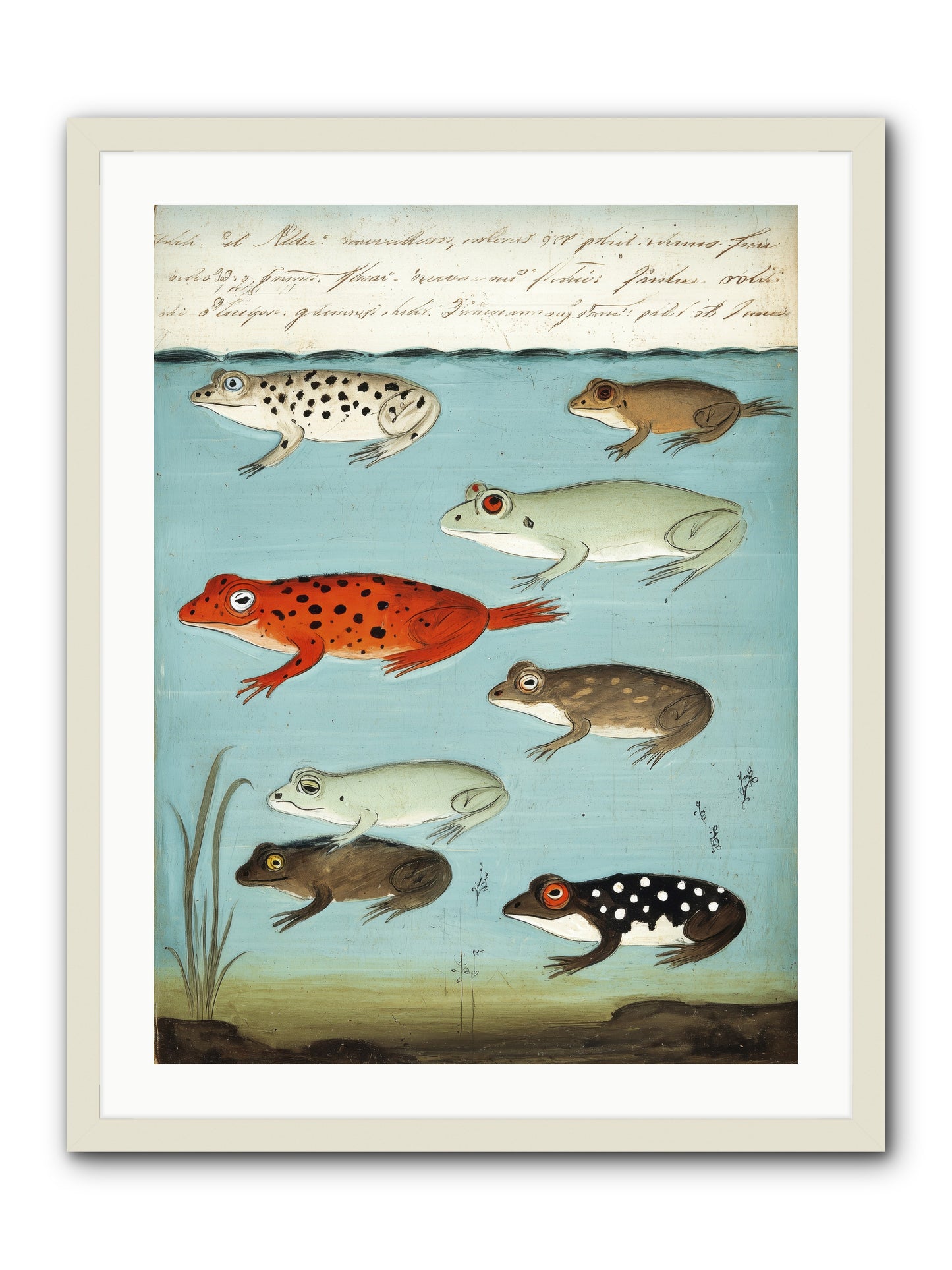 Jeweled Gathering -- Framed Print - White 24x32