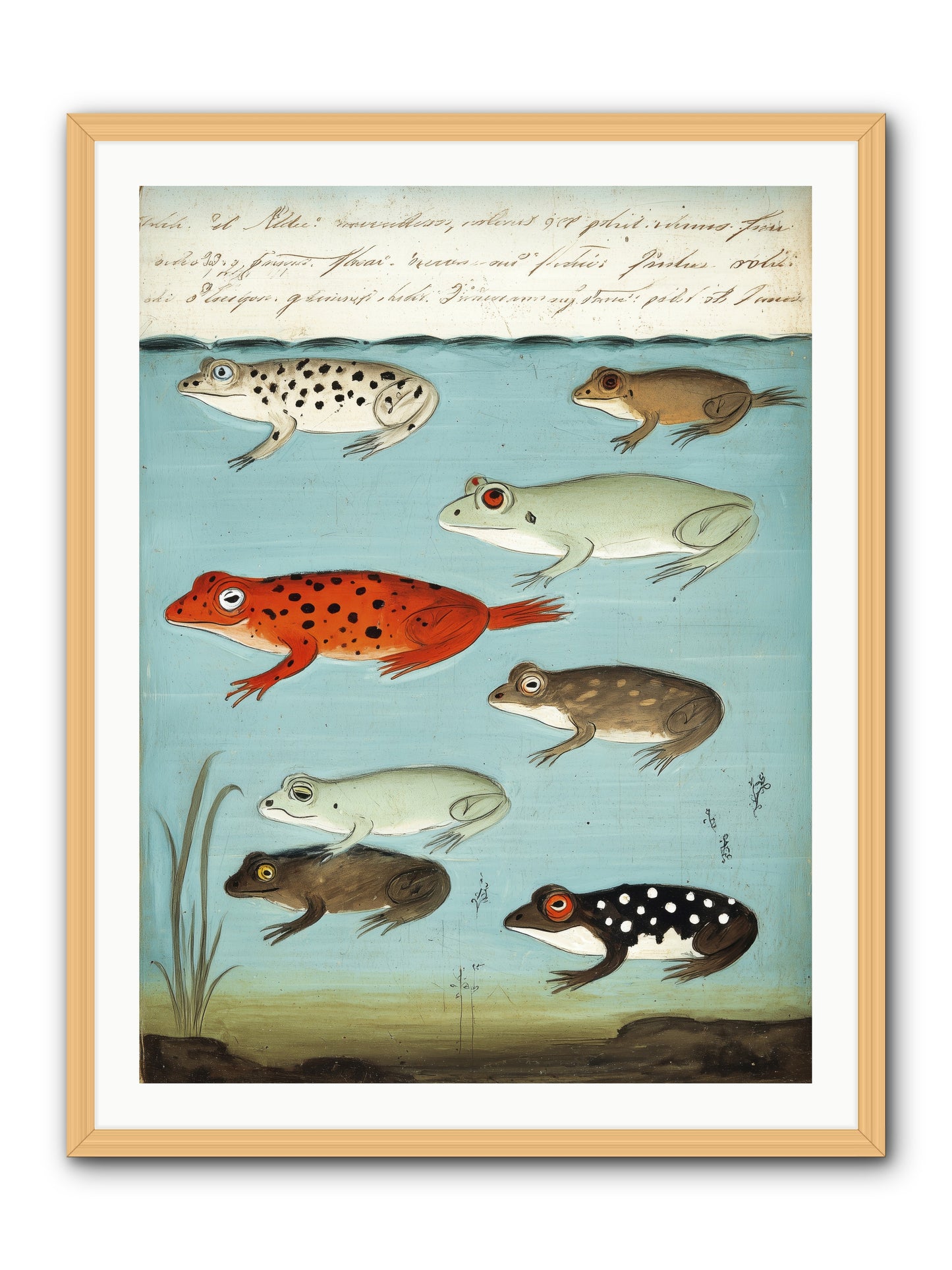 Jeweled Gathering -- Framed Print - Natural 30x40