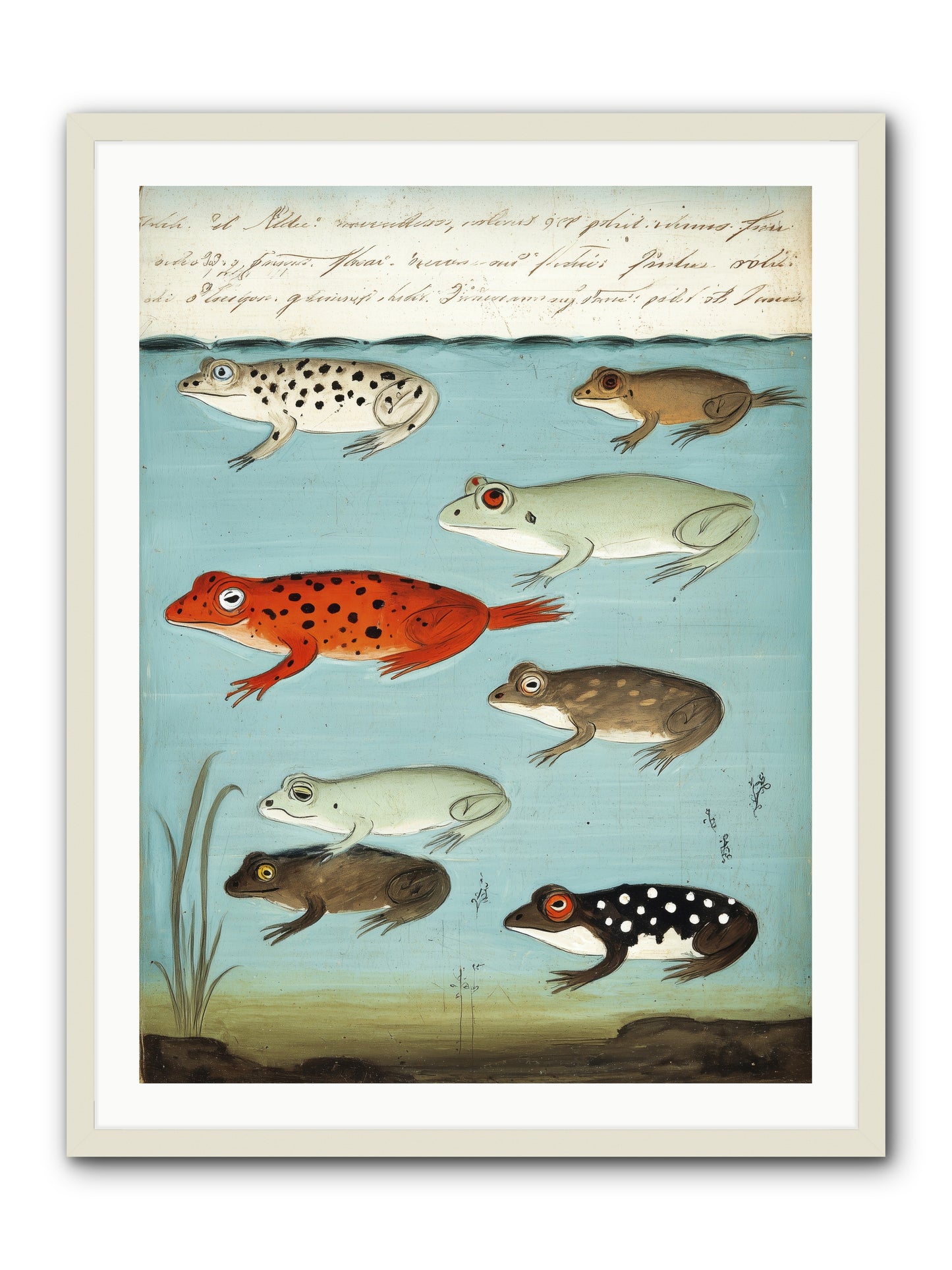Jeweled Gathering -- Framed Print - White 30x40