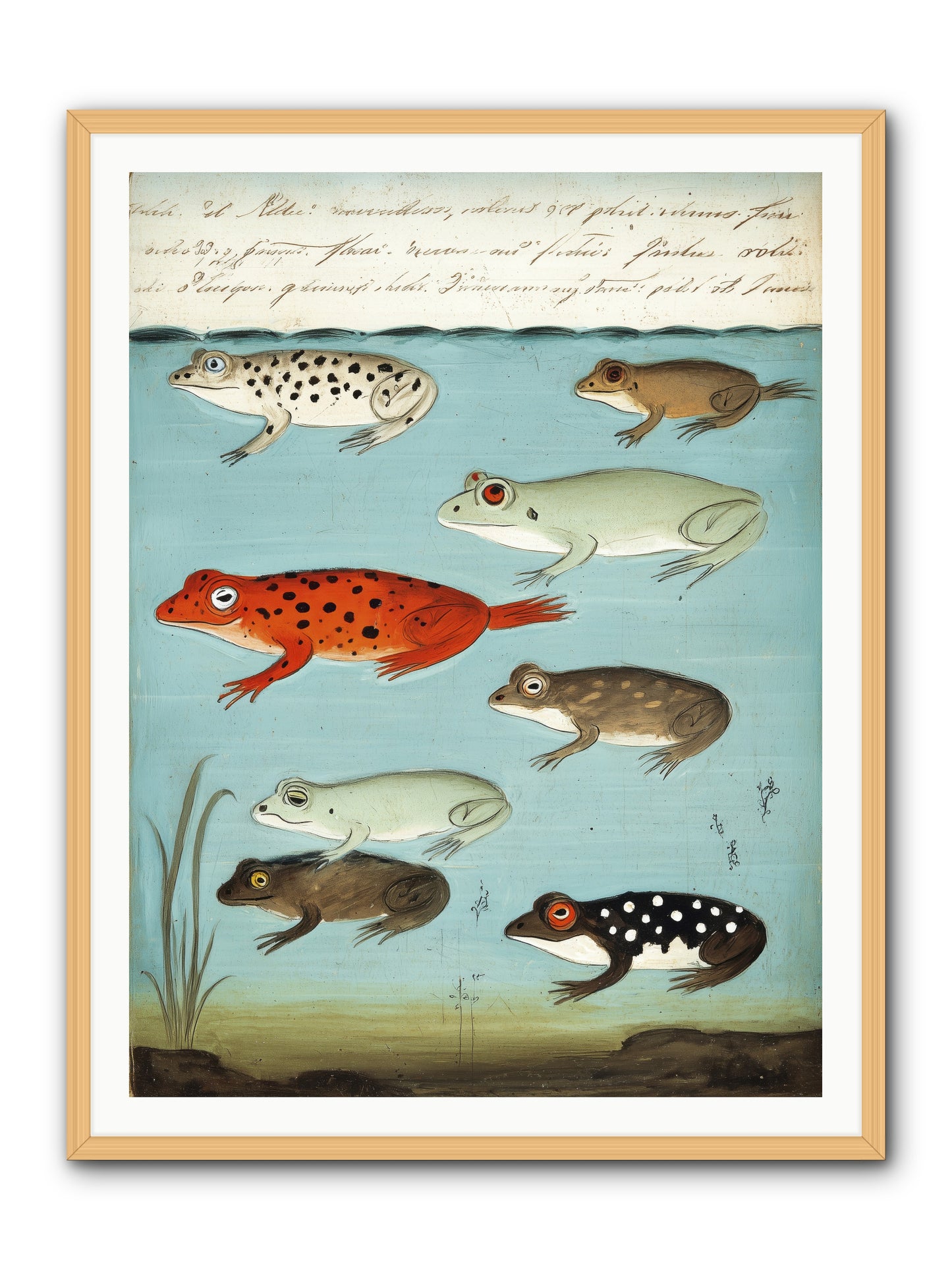 Jeweled Gathering -- Framed Print - Natural 36x48