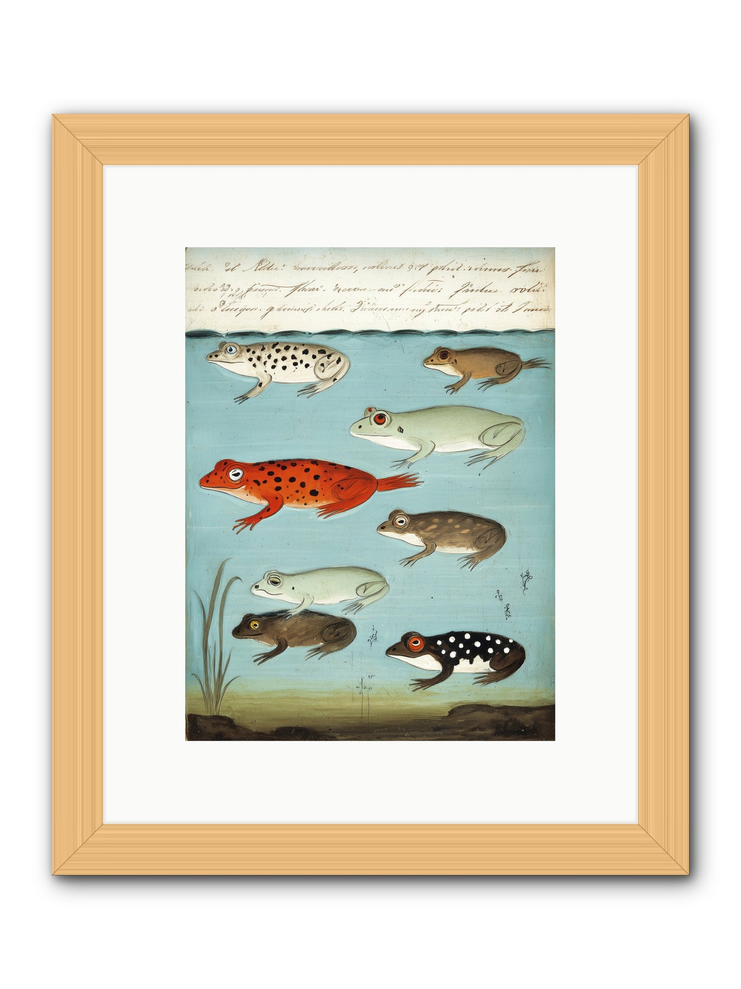 Jeweled Gathering -- Framed Print - Natural 9x12