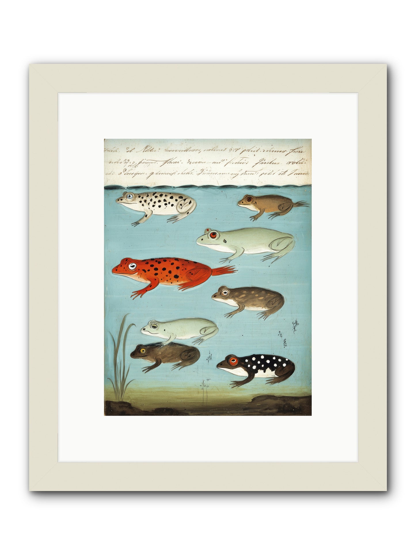 Jeweled Gathering -- Framed Print - White 9x12