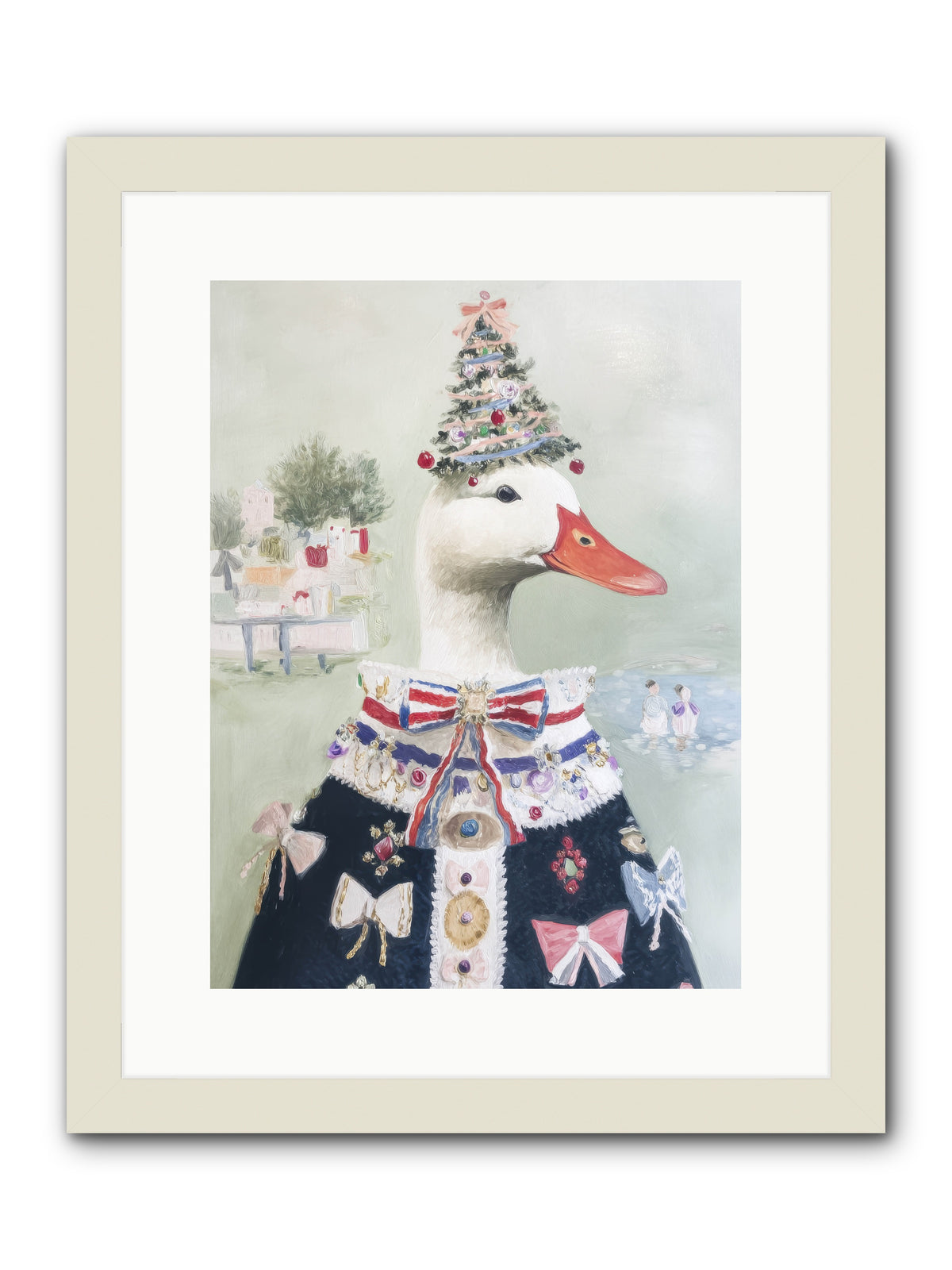 Jeweled Whispers -- Framed Print - White 12x16