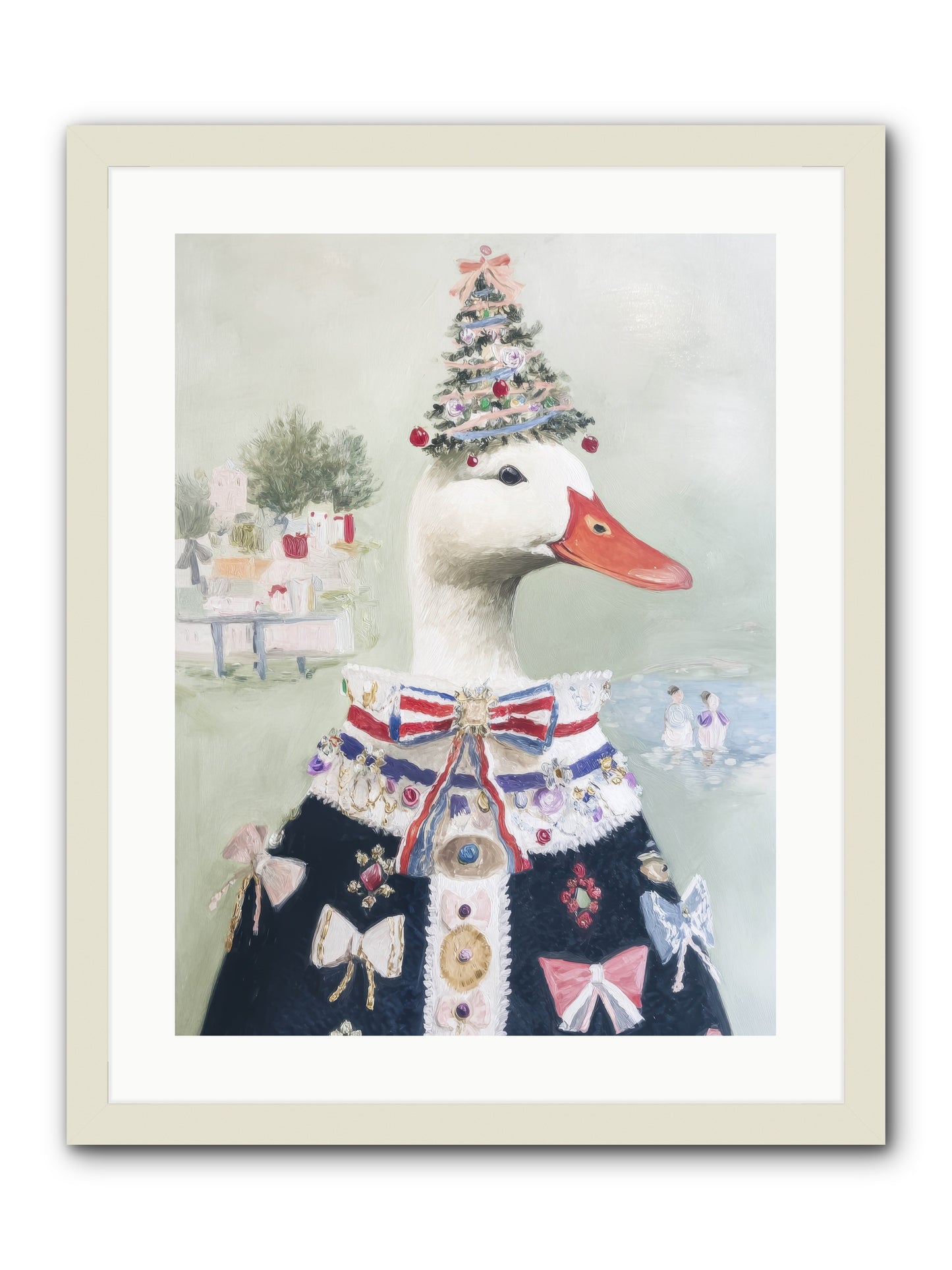 Jeweled Whispers -- Framed Print - White 18x24