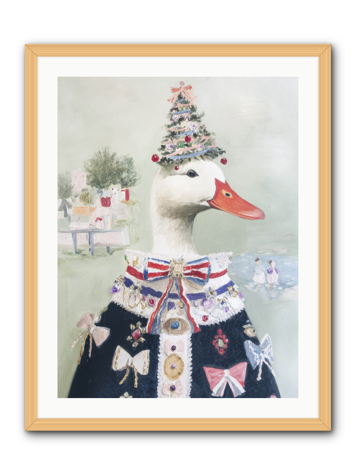 Jeweled Whispers -- Framed Print - Natural 24x32