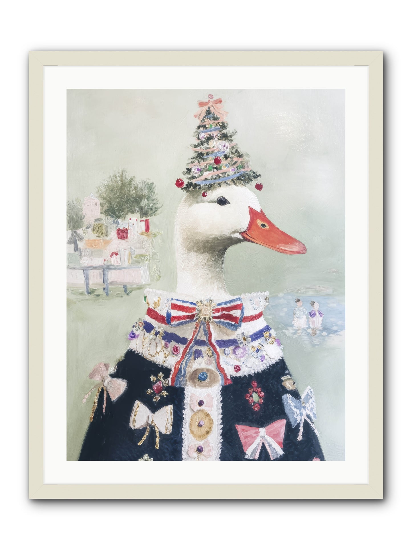 Jeweled Whispers -- Framed Print - White 24x32