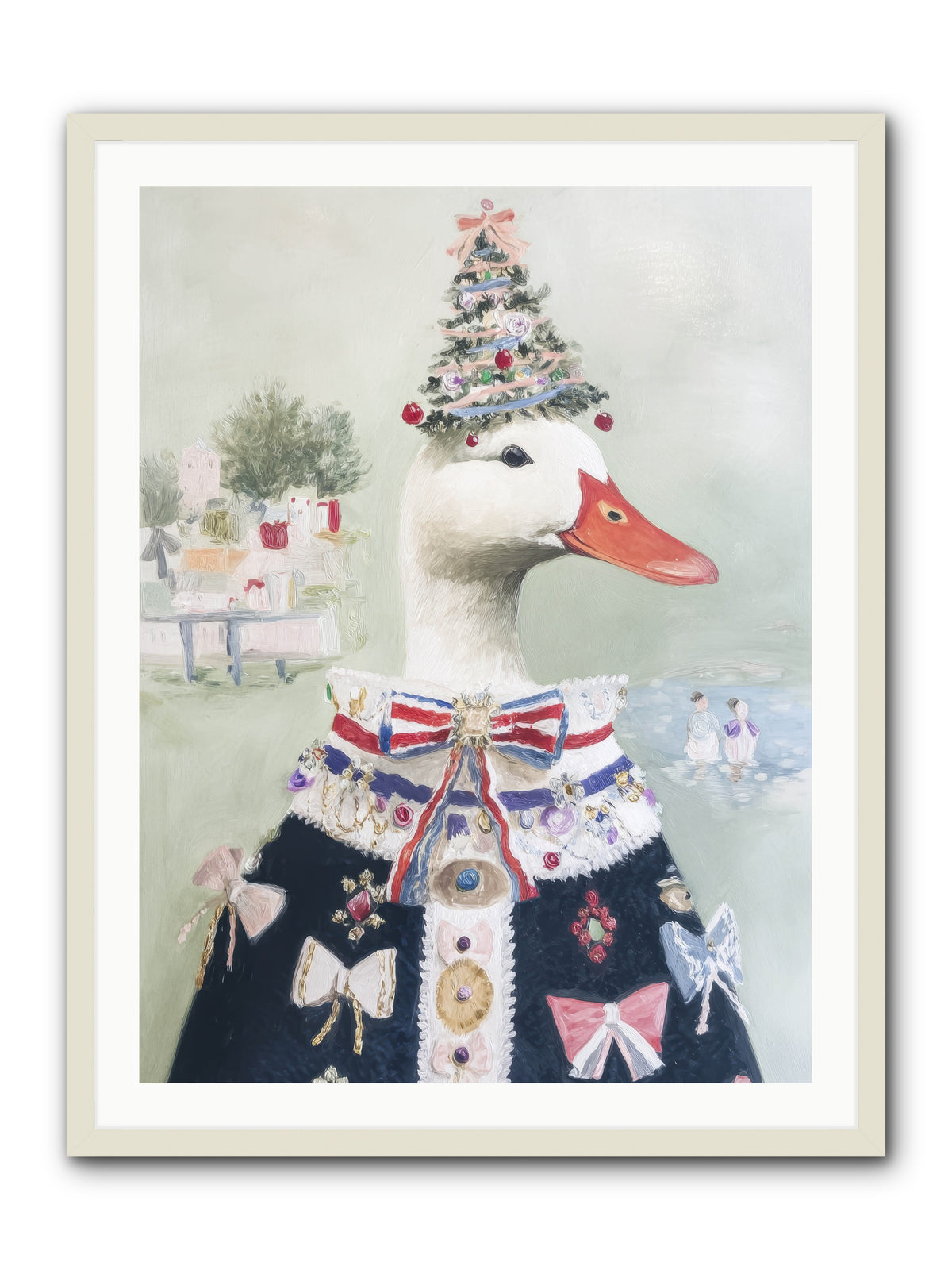 Jeweled Whispers -- Framed Print - White 30x40