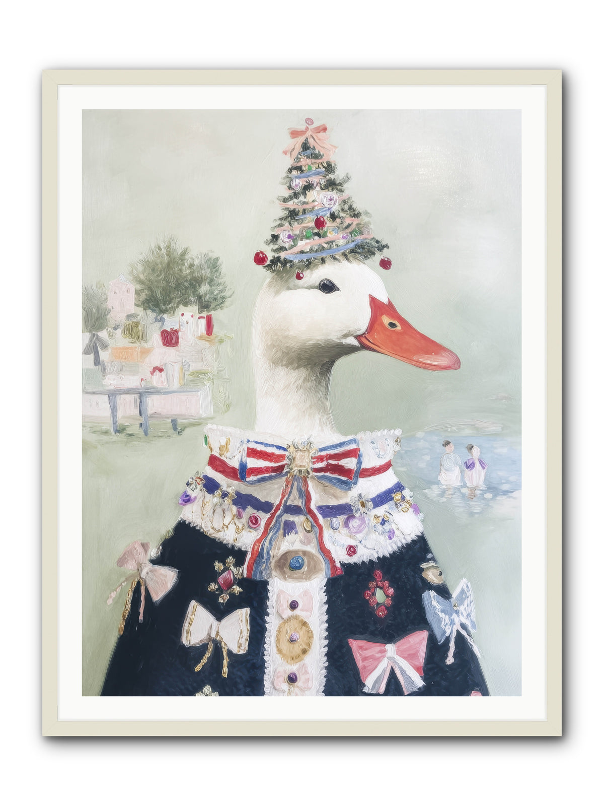 Jeweled Whispers -- Framed Print - White 36x48