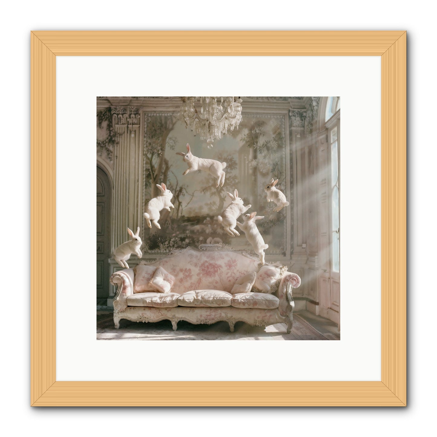 Joie De Vivre -- Framed Print - Natural 12x12