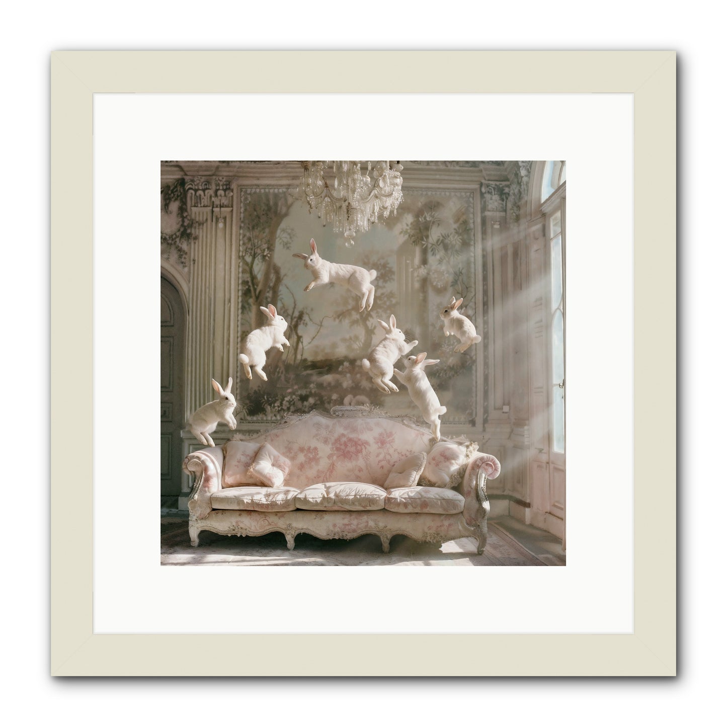 Joie De Vivre -- Framed Print - White 12x12