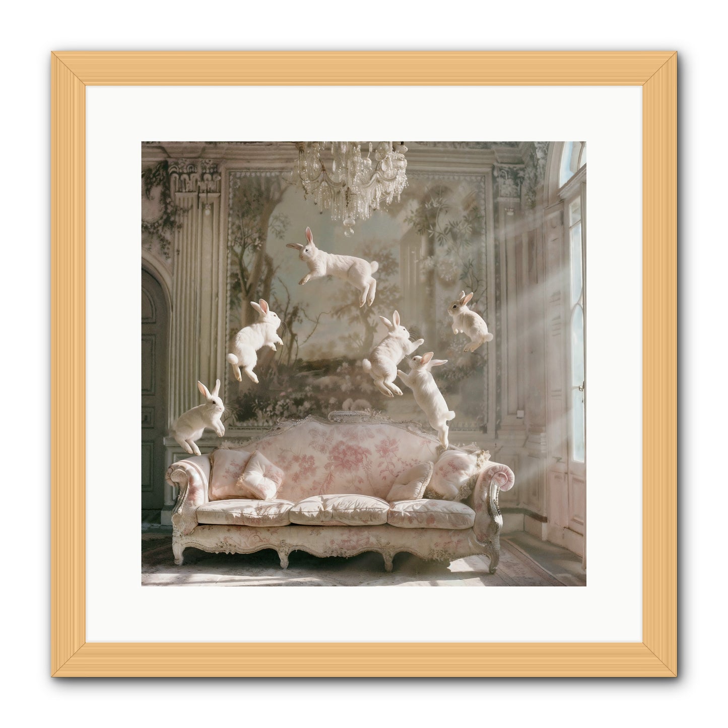 Joie De Vivre -- Framed Print - Natural 16x16