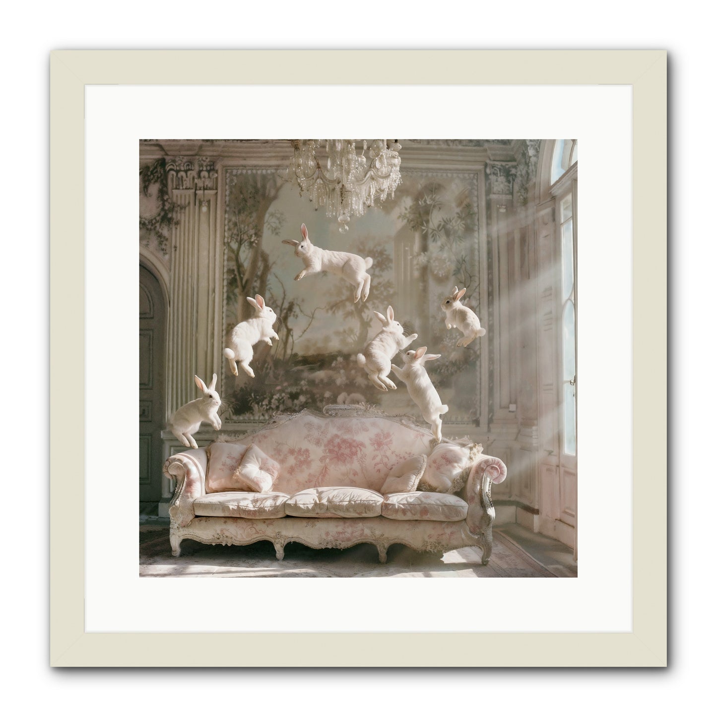Joie De Vivre -- Framed Print - White 16x16