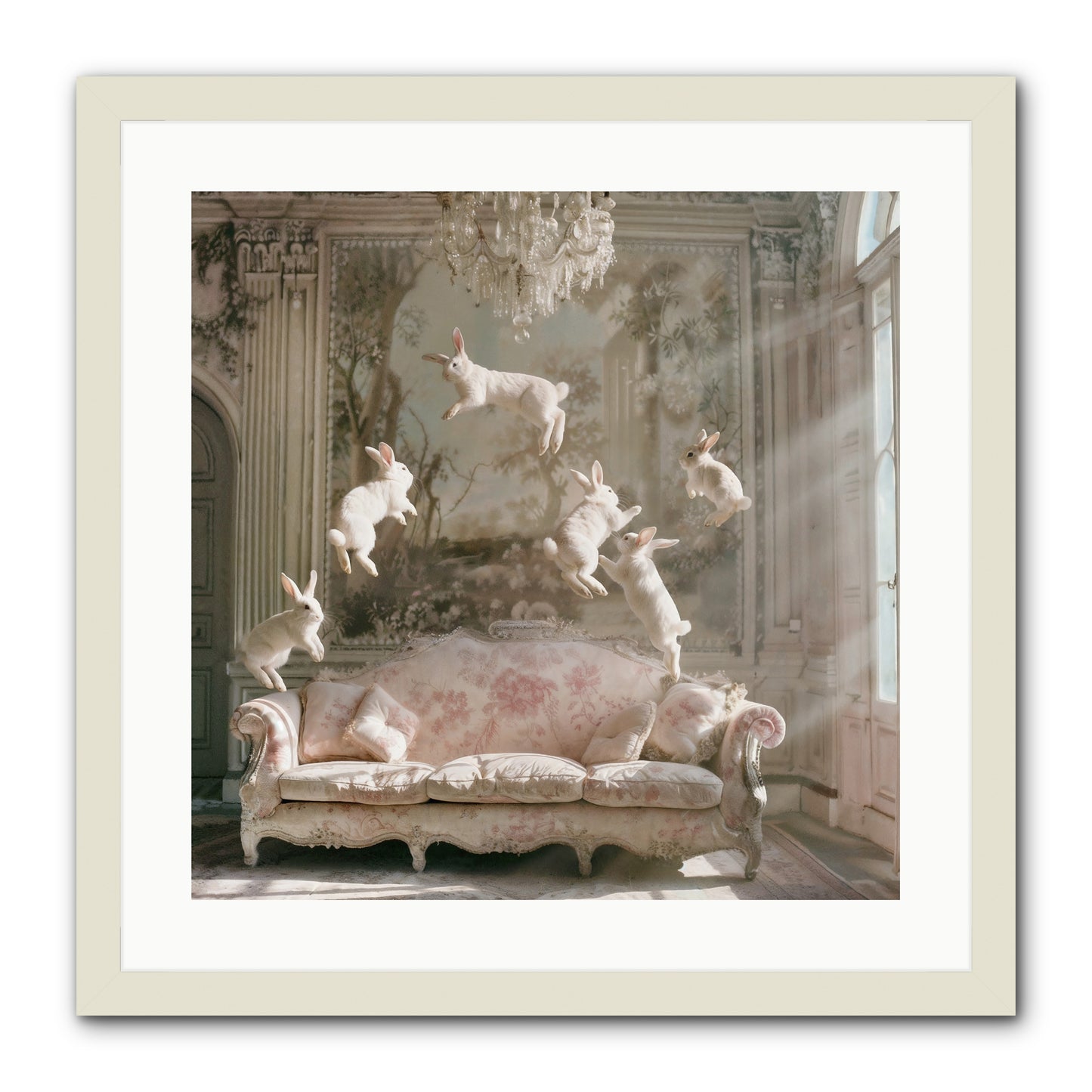 Joie De Vivre -- Framed Print - White 20x20