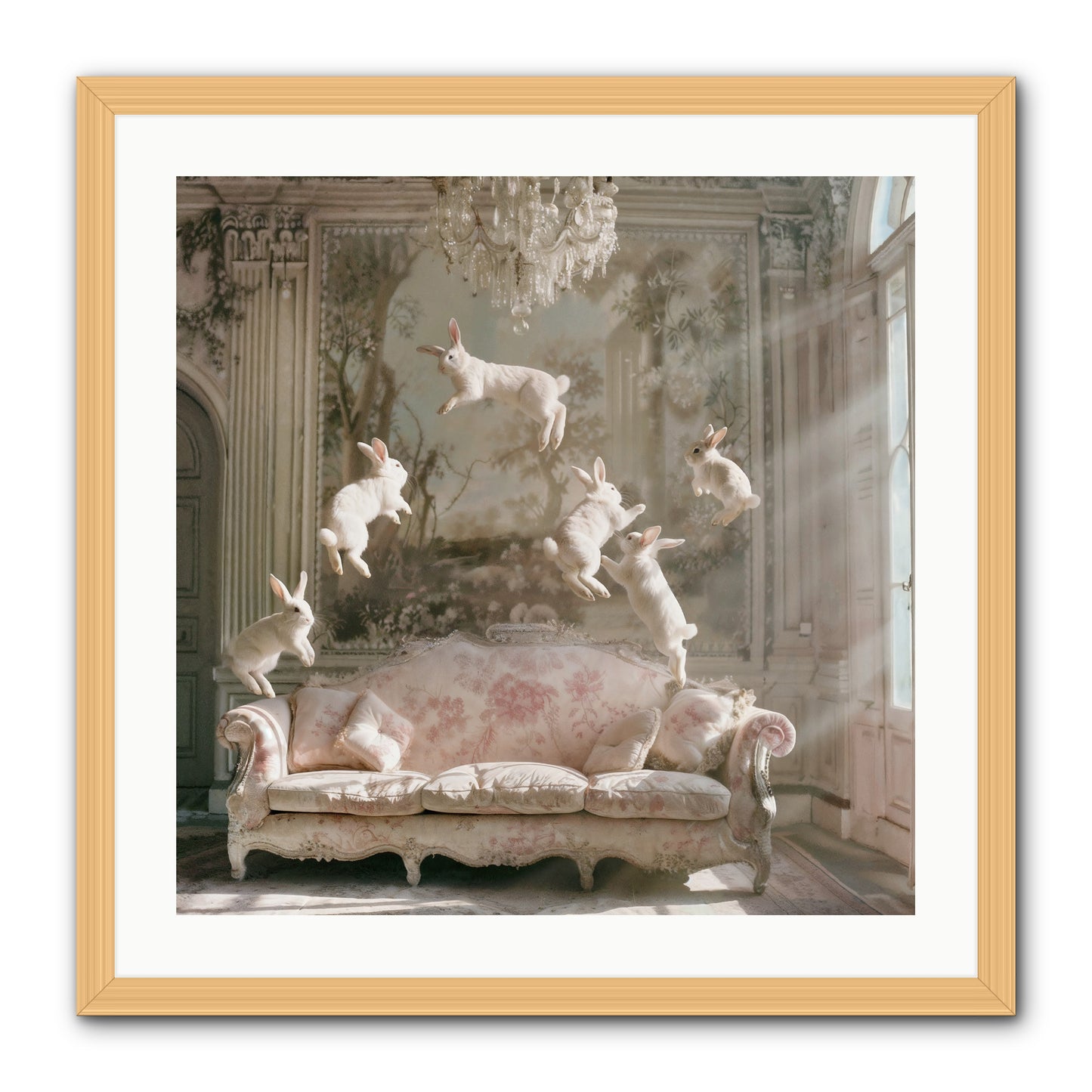 Joie De Vivre -- Framed Print - Natural 24x24