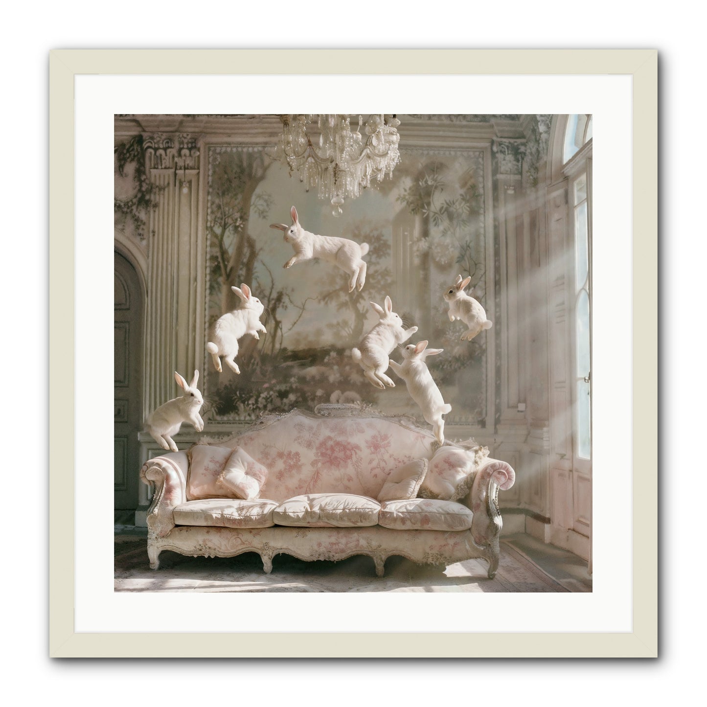 Joie De Vivre -- Framed Print - White 24x24