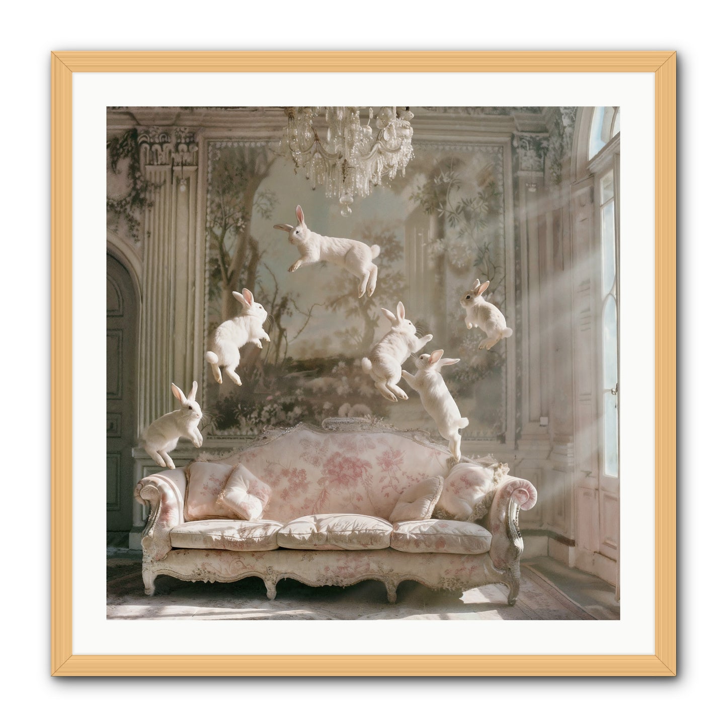 Joie De Vivre -- Framed Print - Natural 30x30
