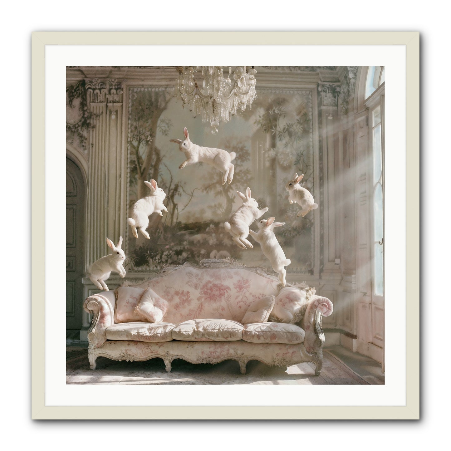 Joie De Vivre -- Framed Print - White 30x30