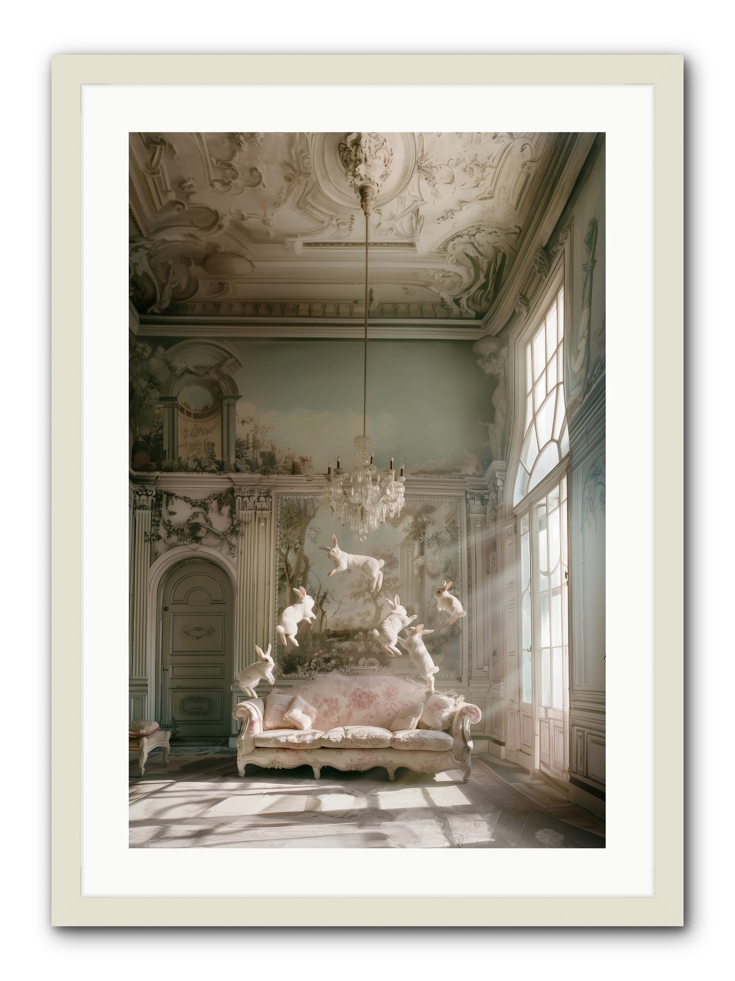 Joie De Vivre Grande -- Framed Print - White 20x30