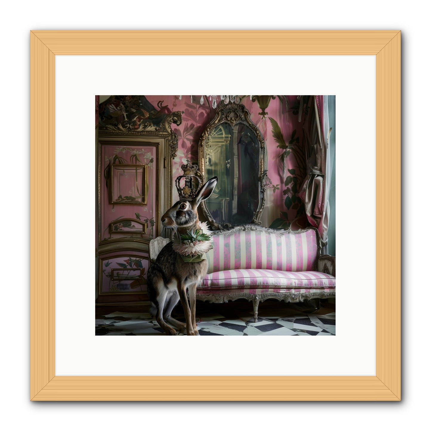 Jonquille -- Framed Print - Natural 12x12