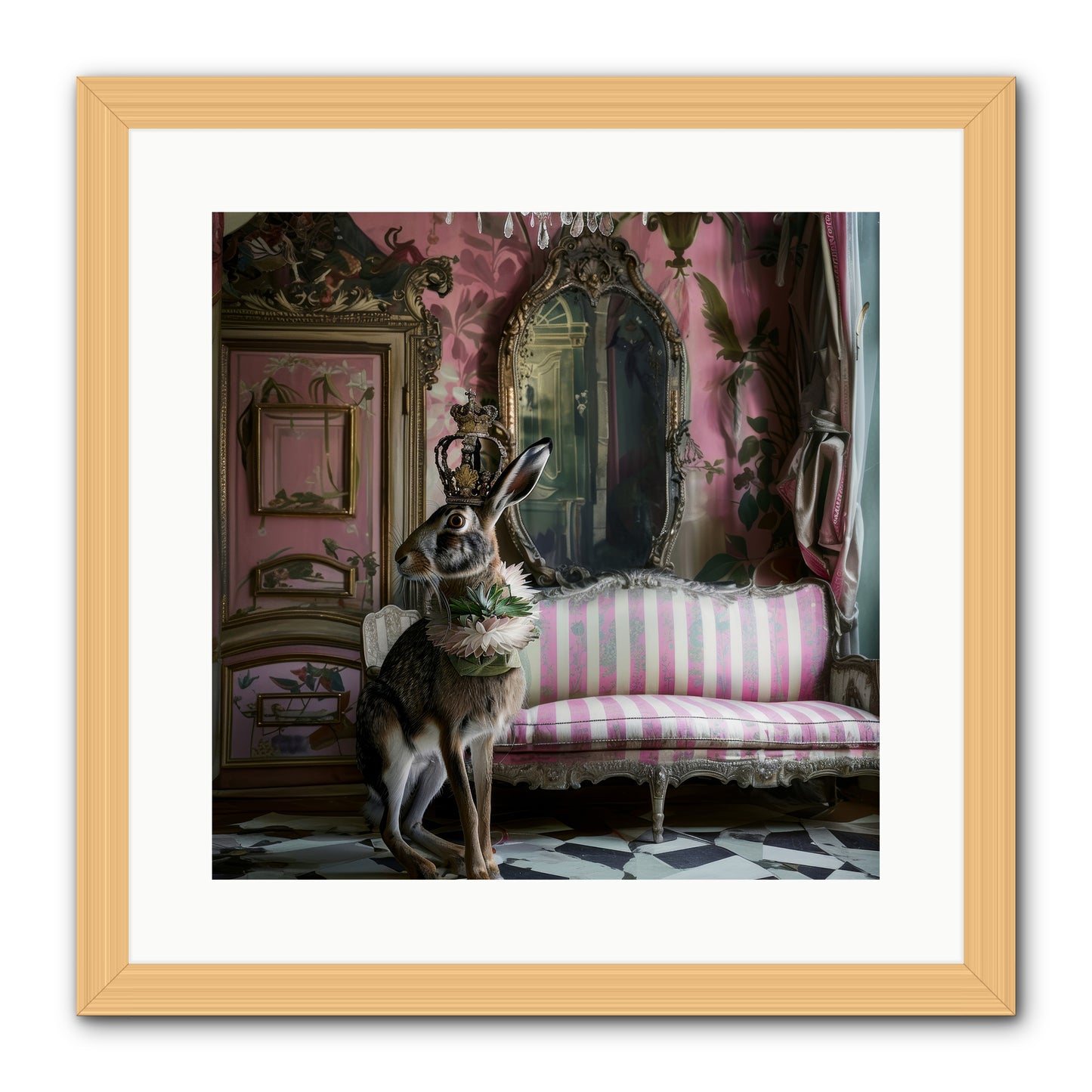 Jonquille -- Framed Print - Natural 16x16