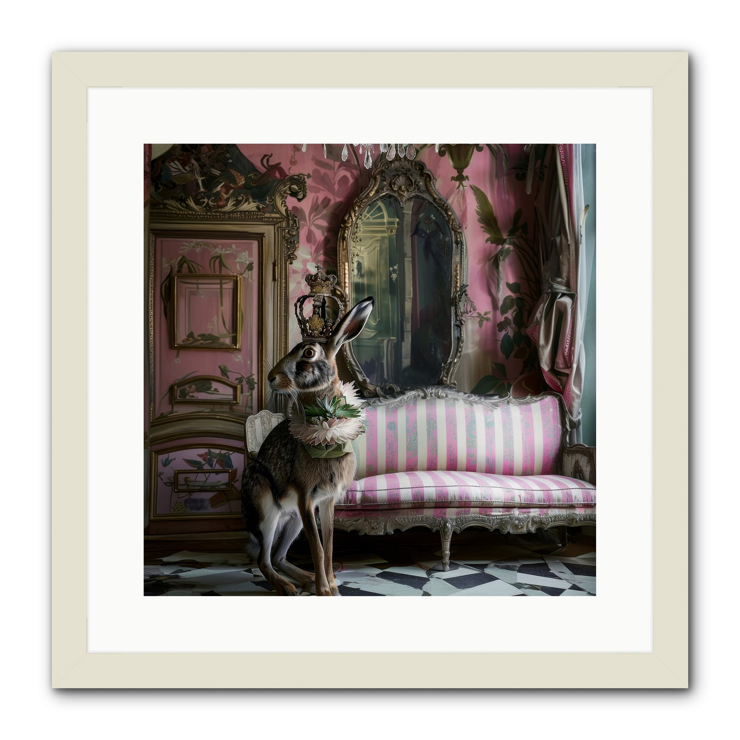 Jonquille -- Framed Print - White 16x16