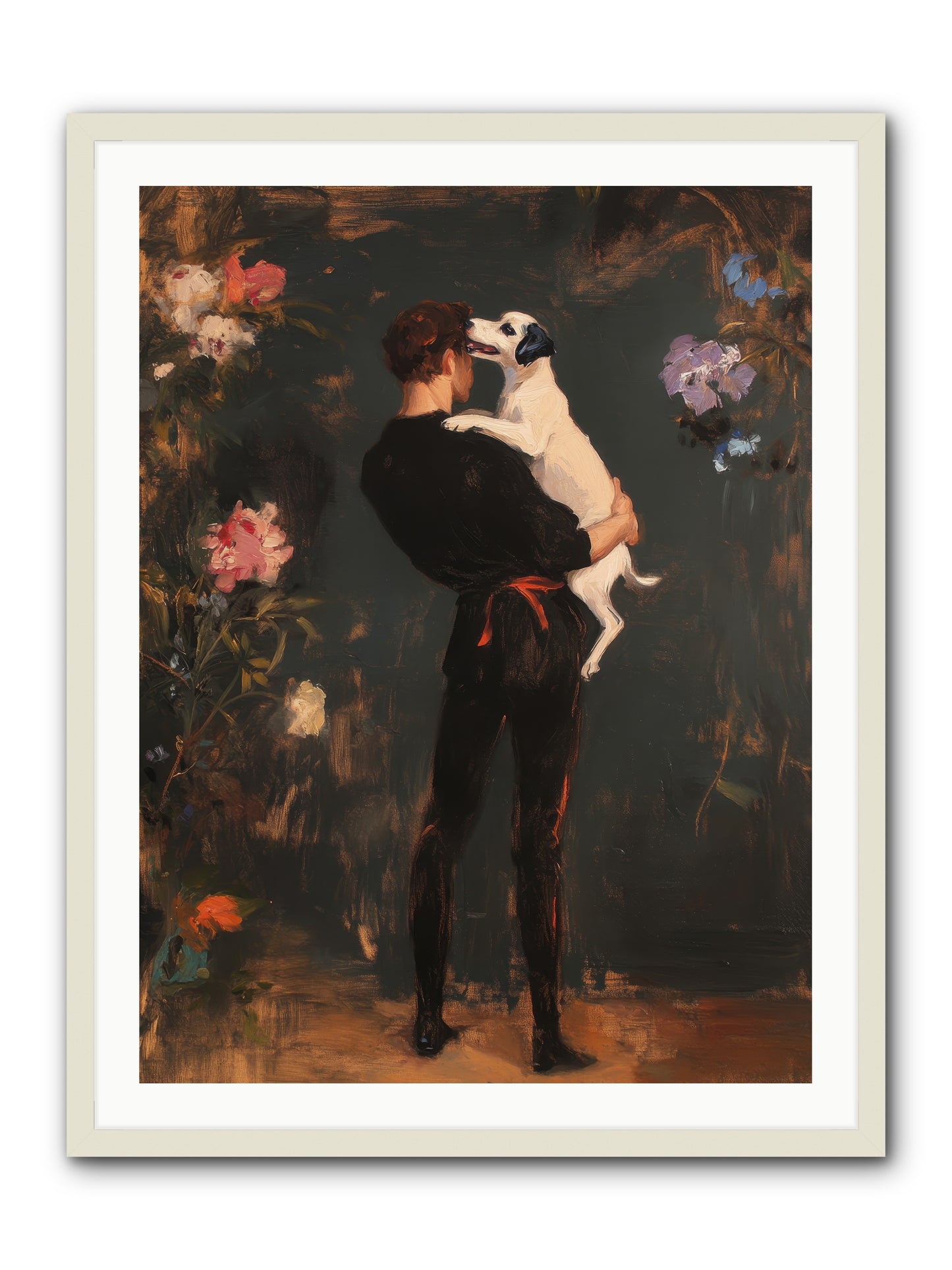 Journey's Best Friend -- Framed Print - White 30x40