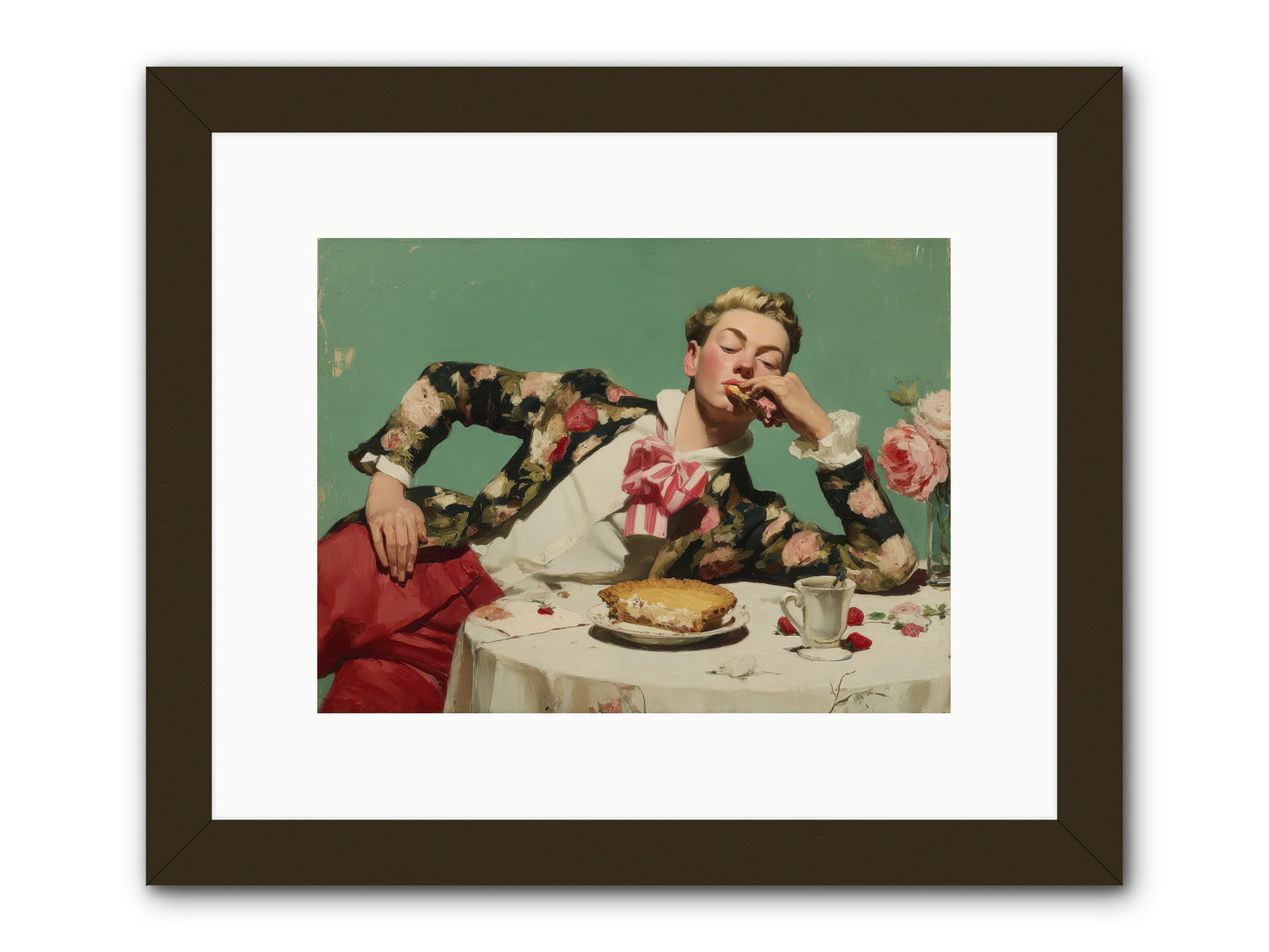 Joyful Expectation -- Framed Print - Black 12x9