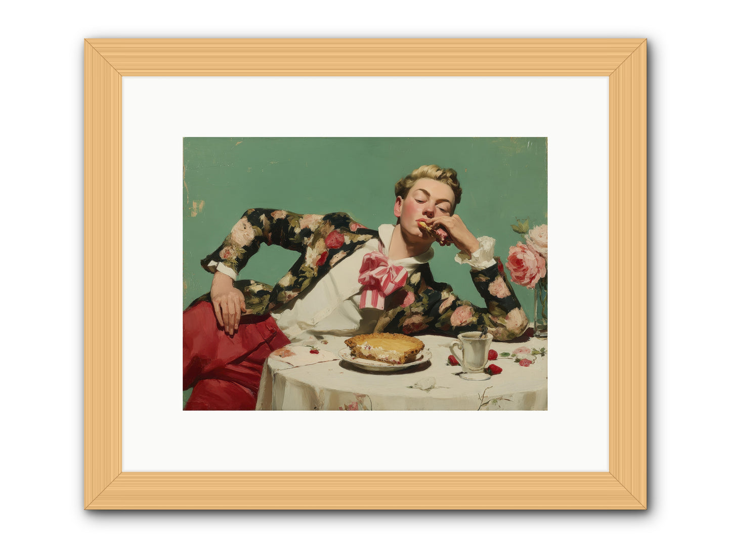Joyful Expectation -- Framed Print - Natural 12x9