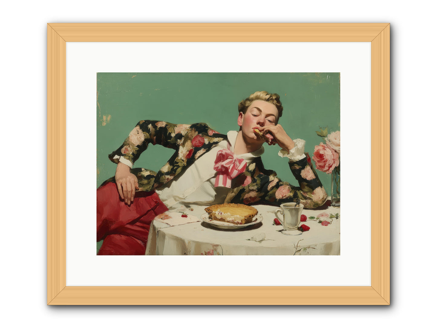 Joyful Expectation -- Framed Print - Natural 16x12
