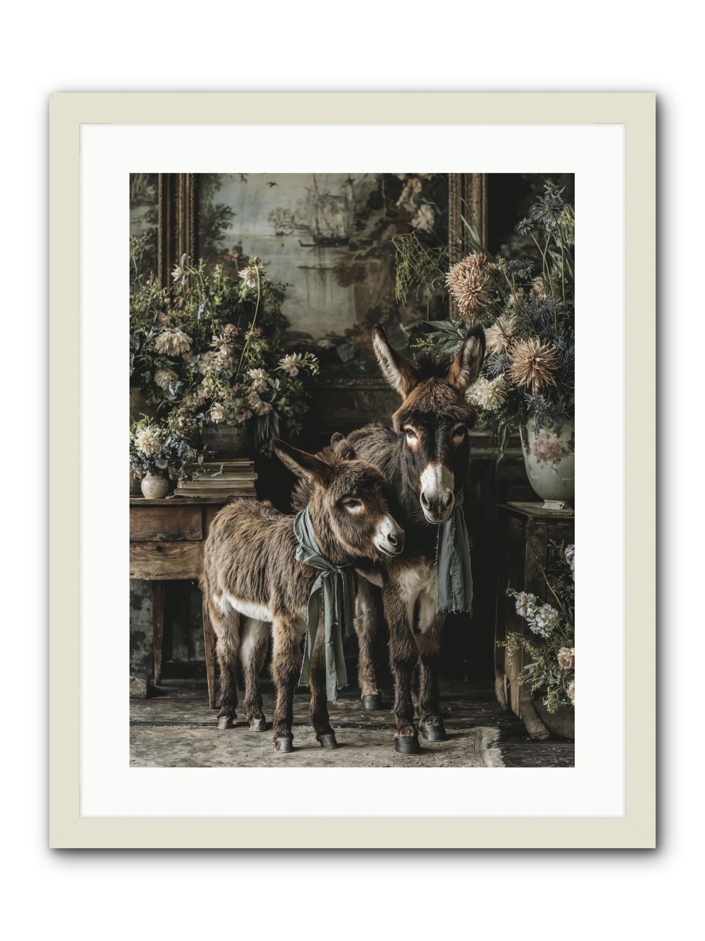 Joy's quiet details -- Framed Print - White 18x24