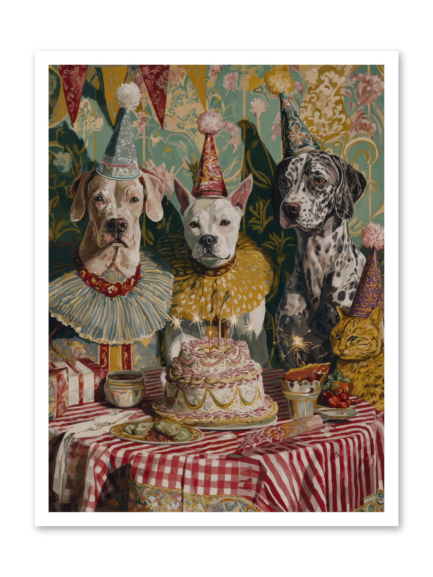Jubilant Gathering at Teatime -- Paper Print 24x32