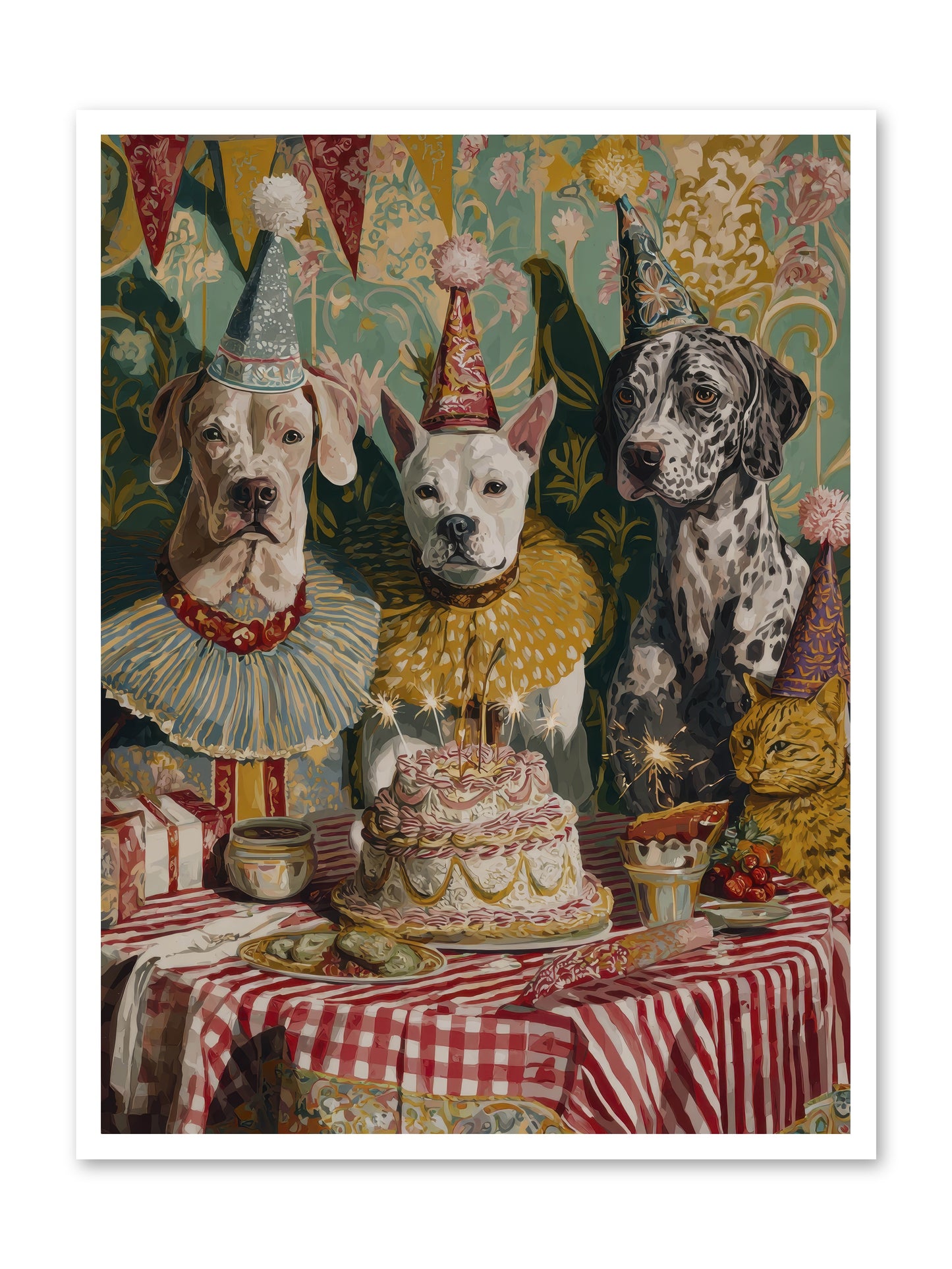 Jubilant Gathering at Teatime -- Paper Print 30x40