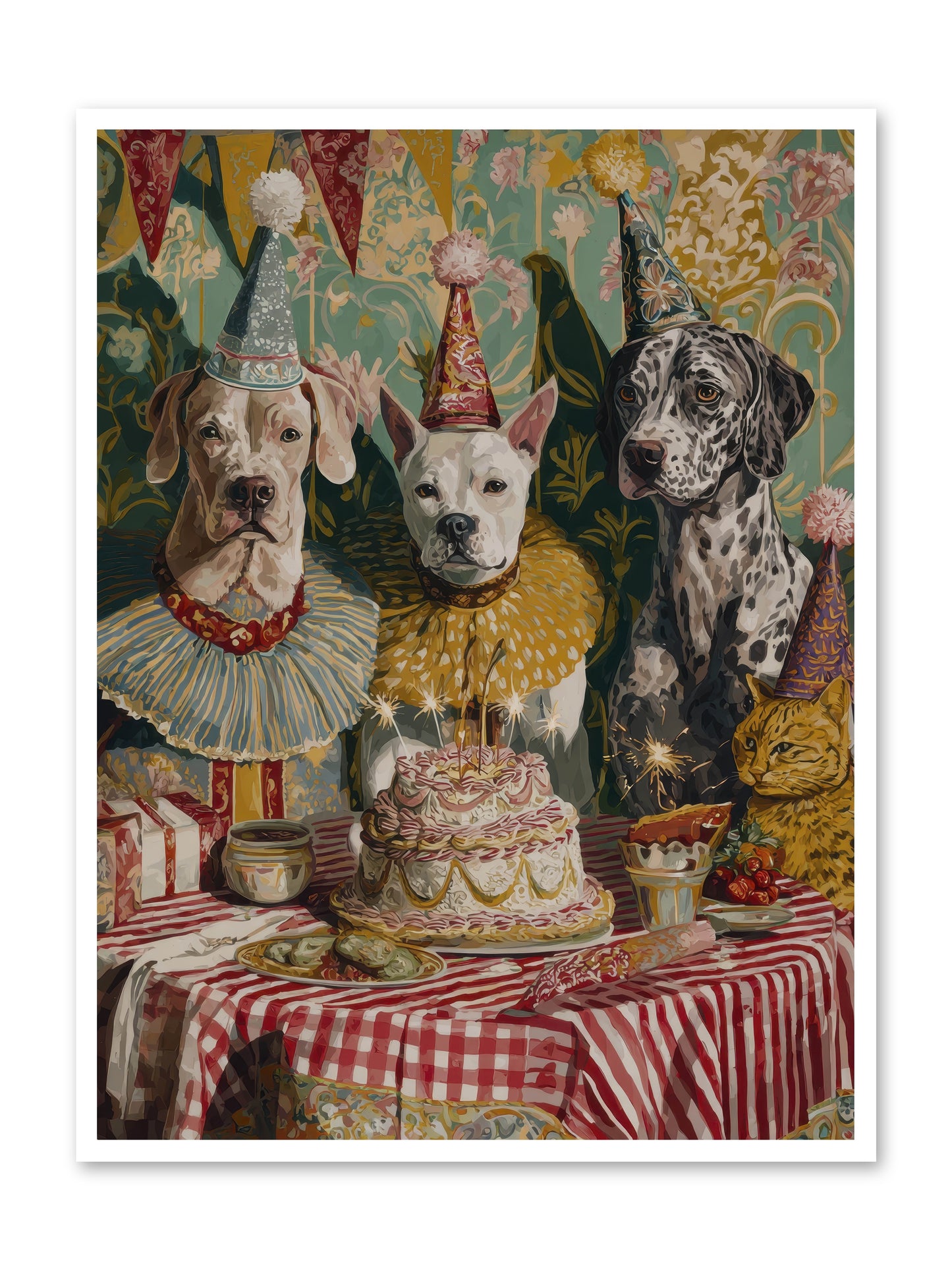 Jubilant Gathering at Teatime -- Paper Print 36x48