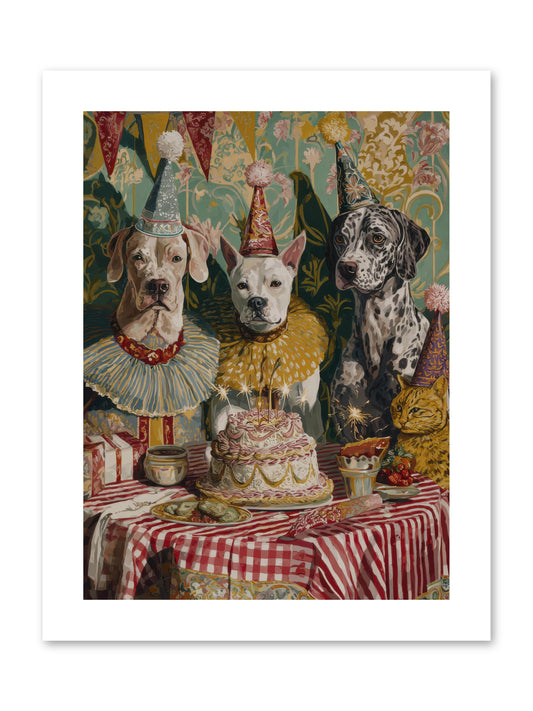 Jubilant Gathering at Teatime -- Paper Print 9x12