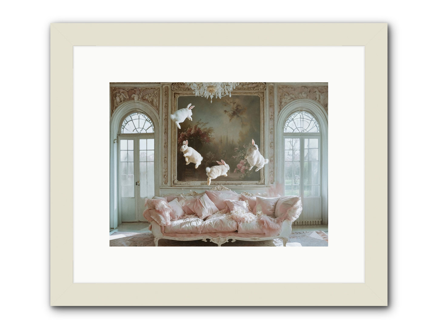 Jubilation Avec Fenetres -- Framed Print - White 12x9