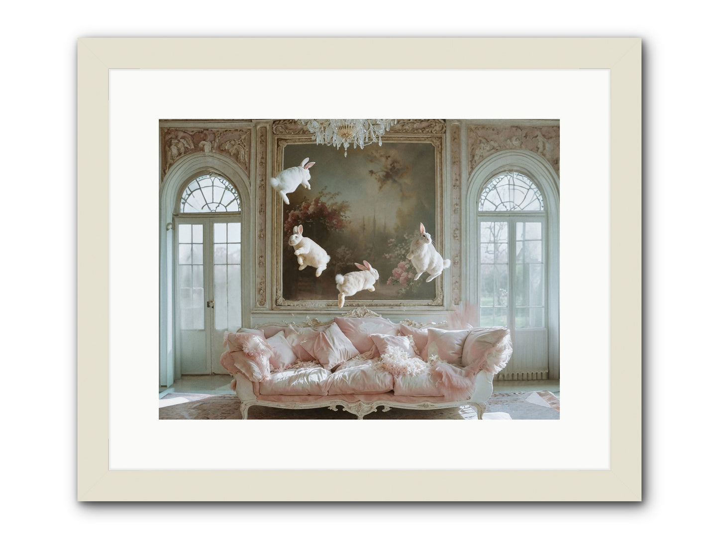 Jubilation Avec Fenetres -- Framed Print - White 16x12