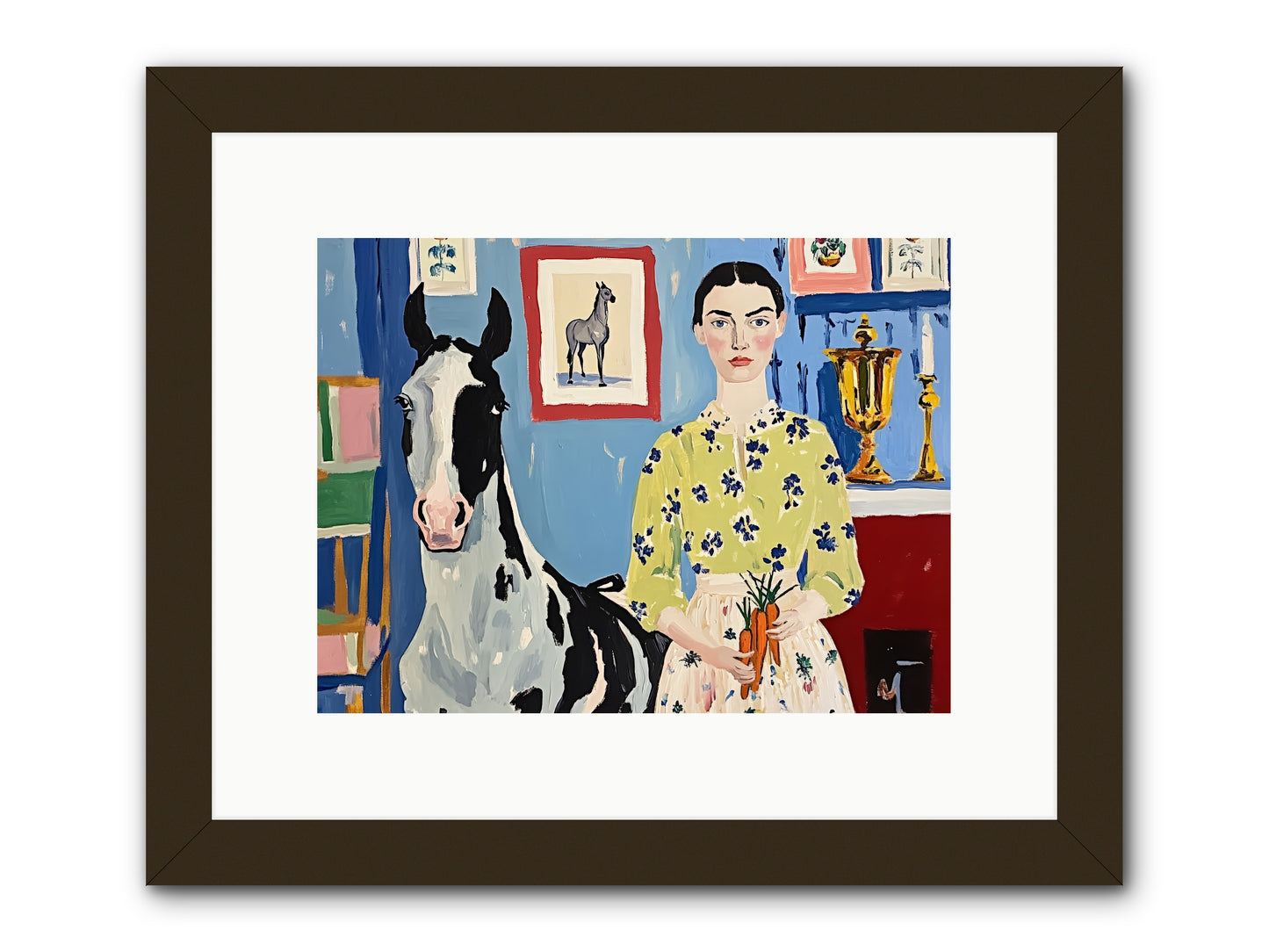 July Flowers -- Framed Print - Black 12x9