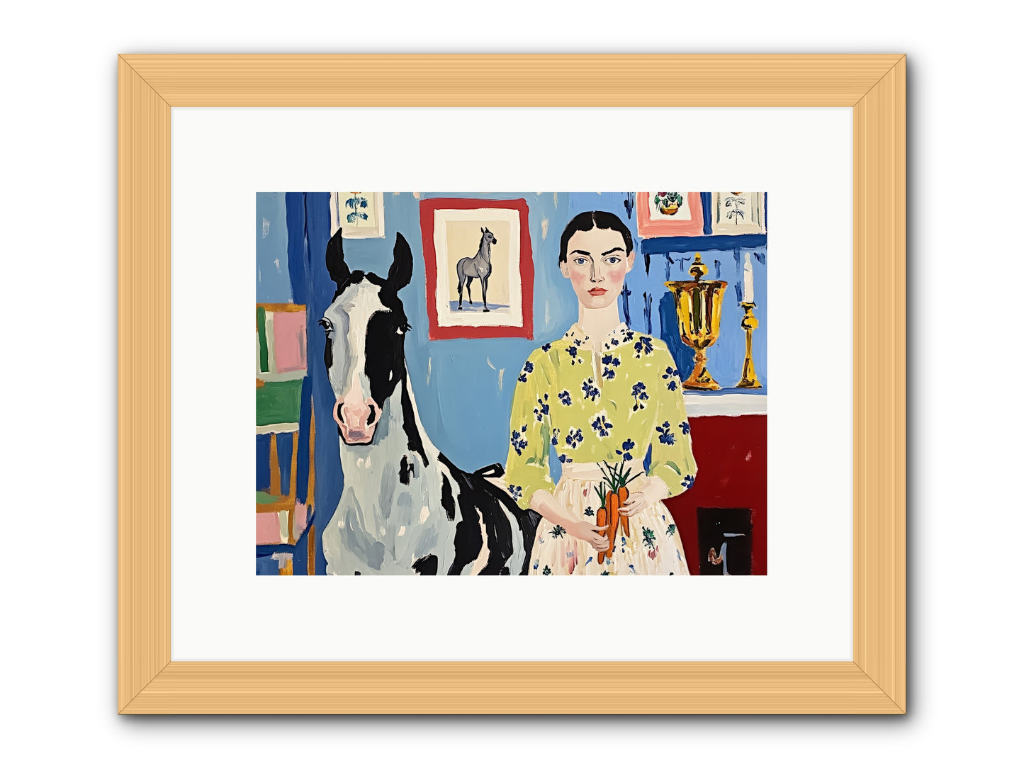 July Flowers -- Framed Print - Natural 12x9
