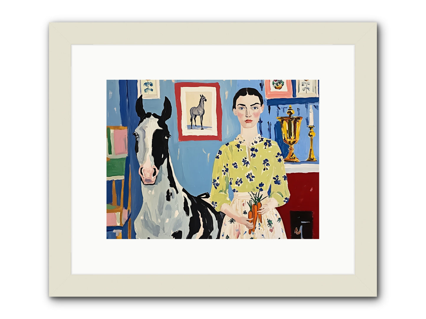 July Flowers -- Framed Print - White 12x9