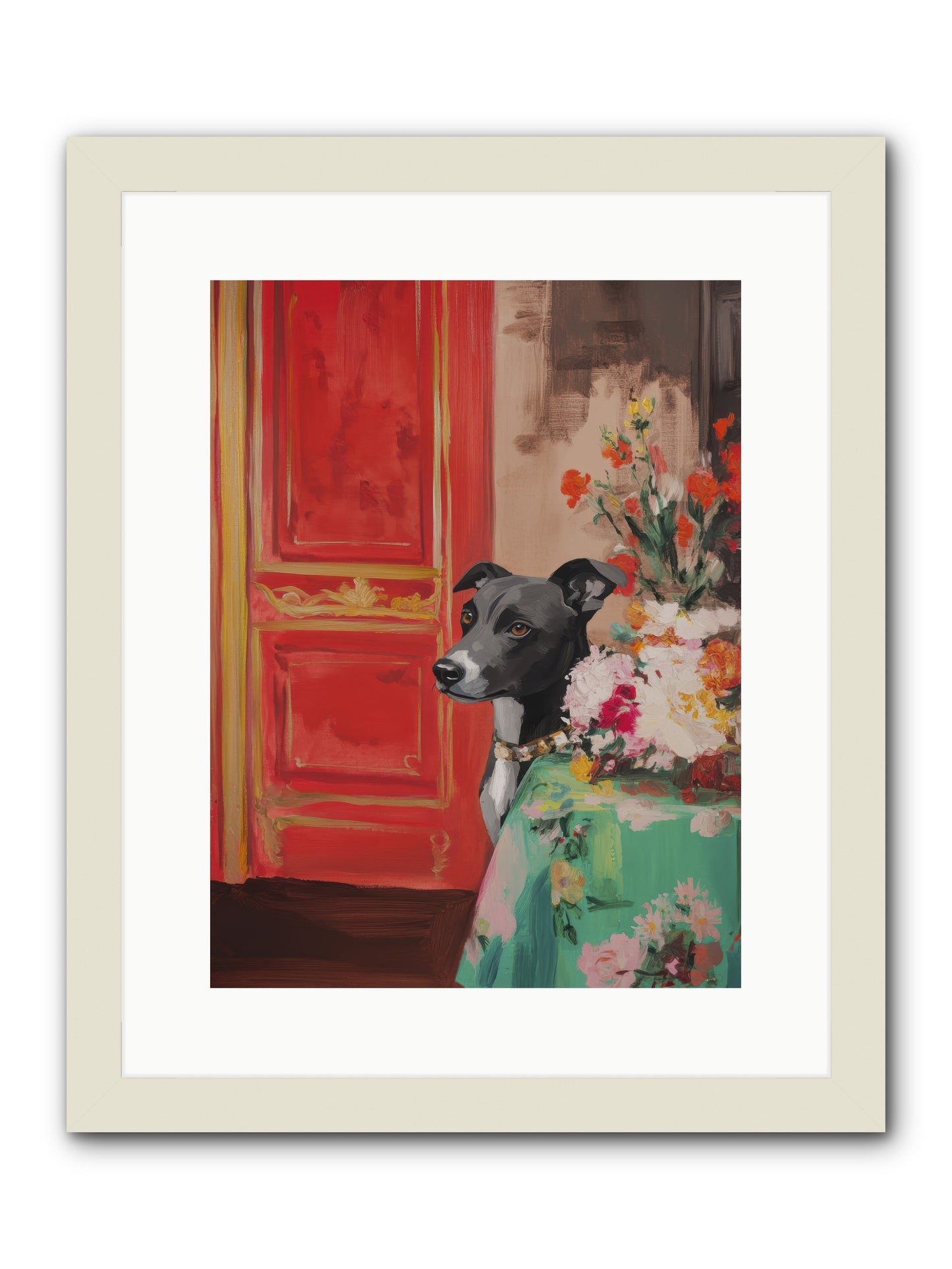 Juniper Grey -- Framed Print - White 12x16