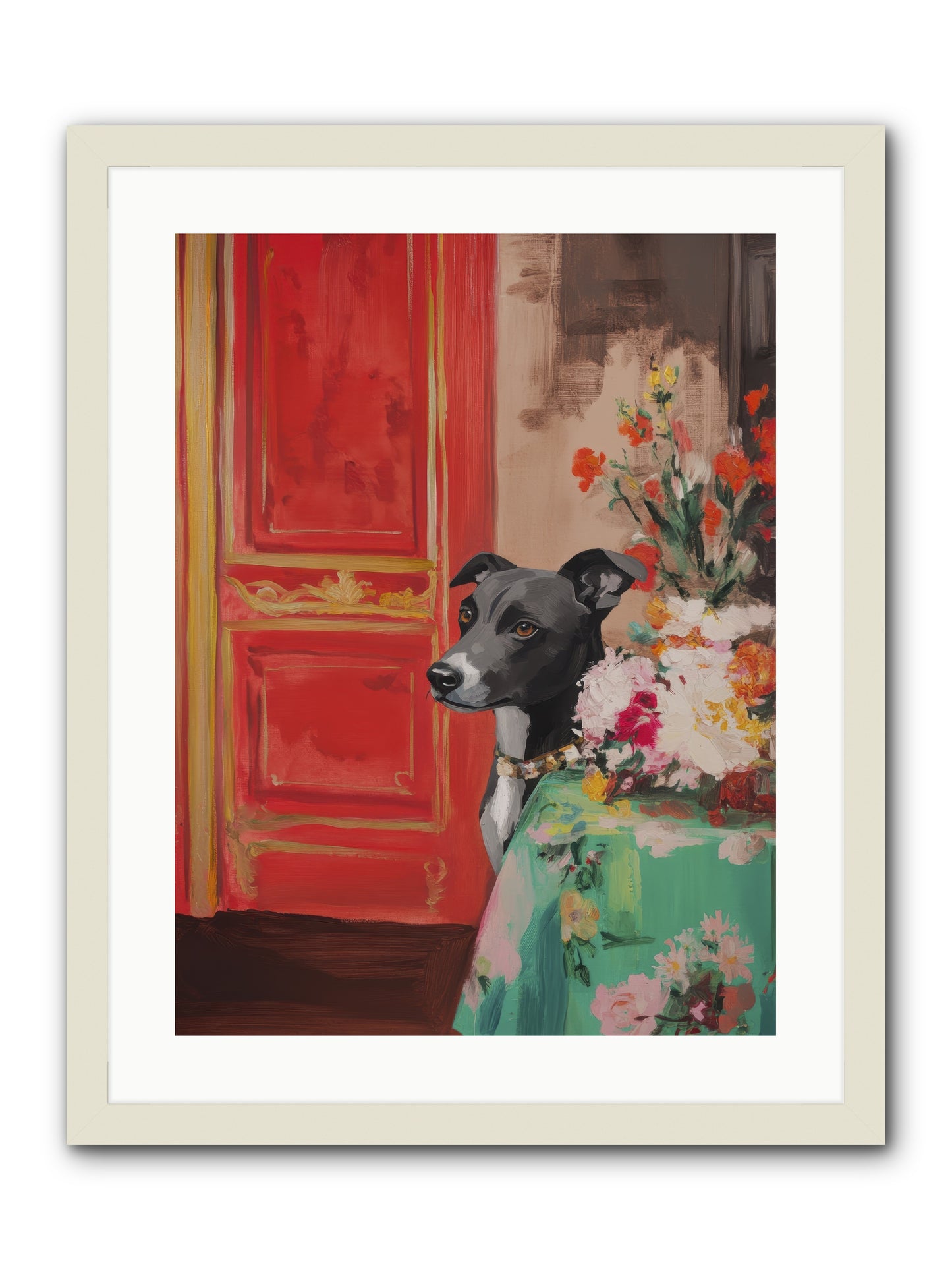 Juniper Grey -- Framed Print - White 18x24