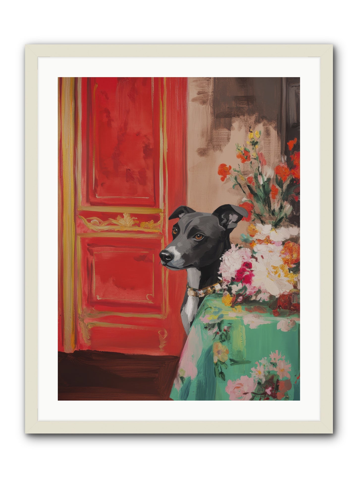 Juniper Grey -- Framed Print - White 24x32