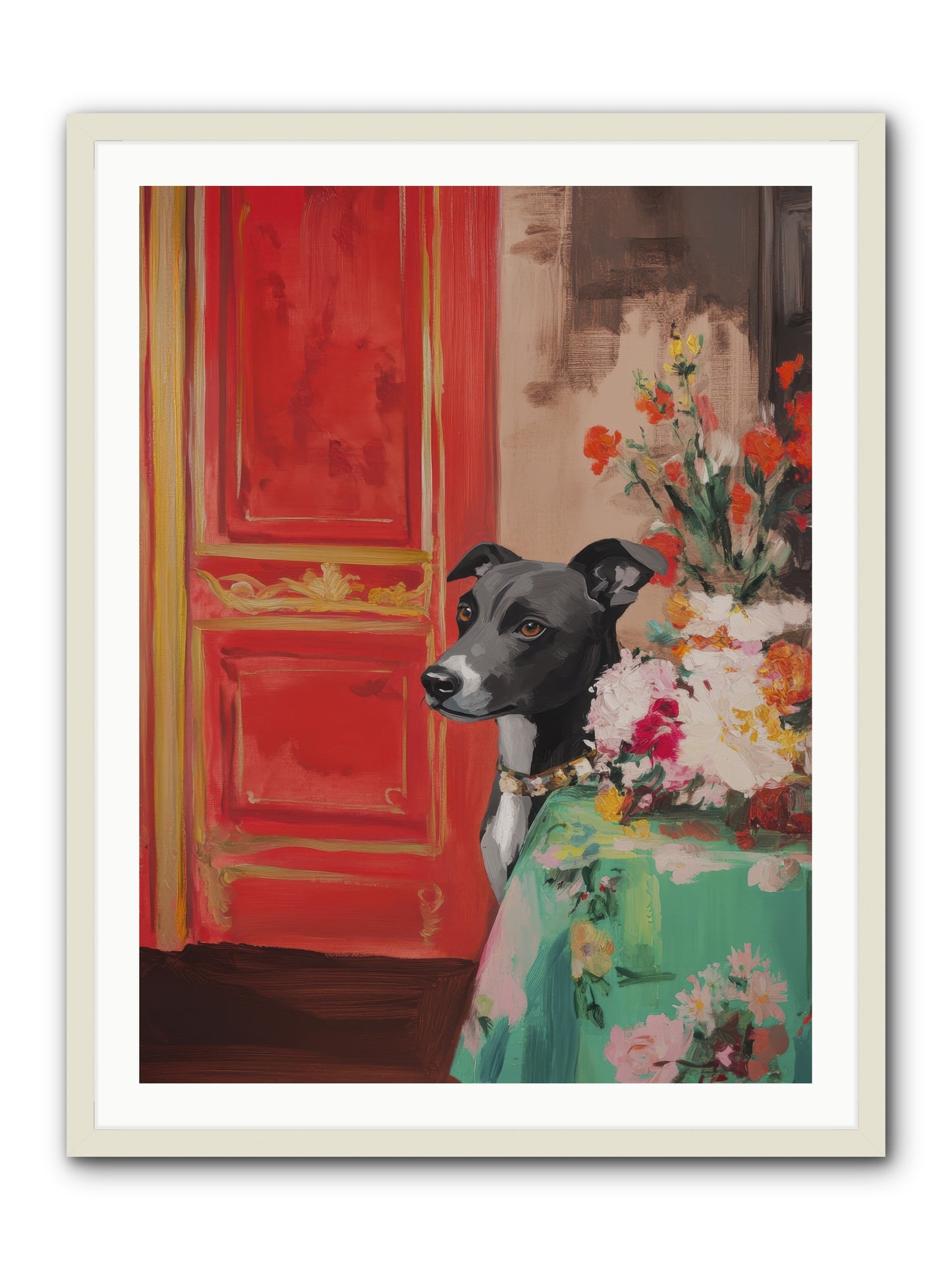 Juniper Grey -- Framed Print - White 30x40
