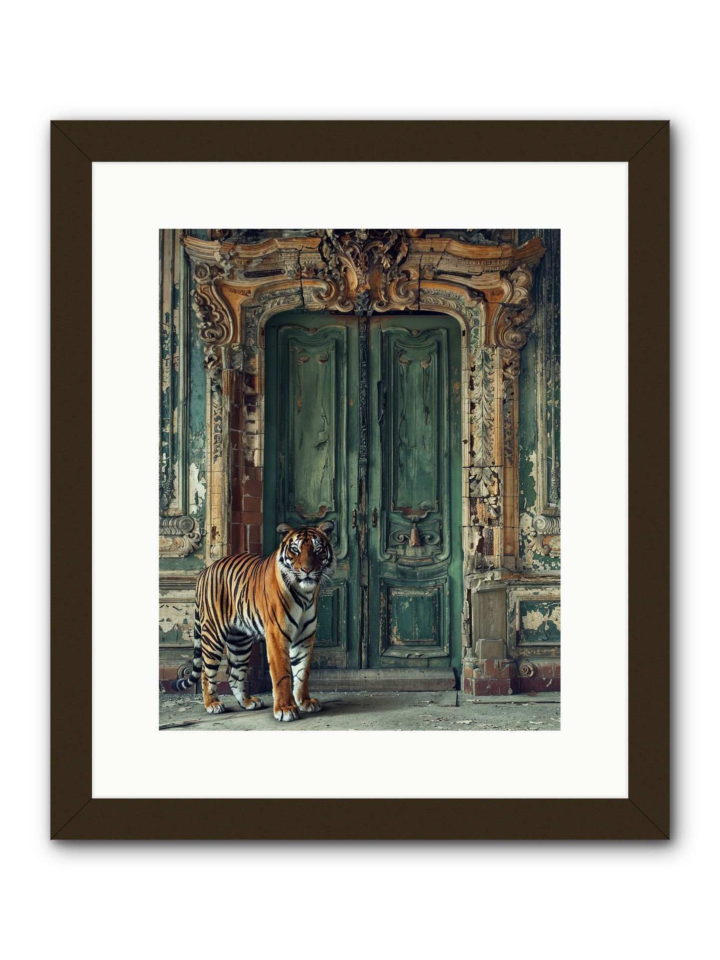 Keeper Of The Peridot Gates -- Framed Print - Black 12x15
